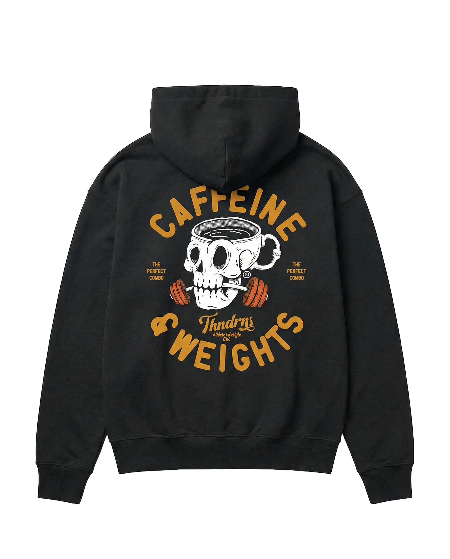 Caffeine & Weights Oversize Hoodie - Black