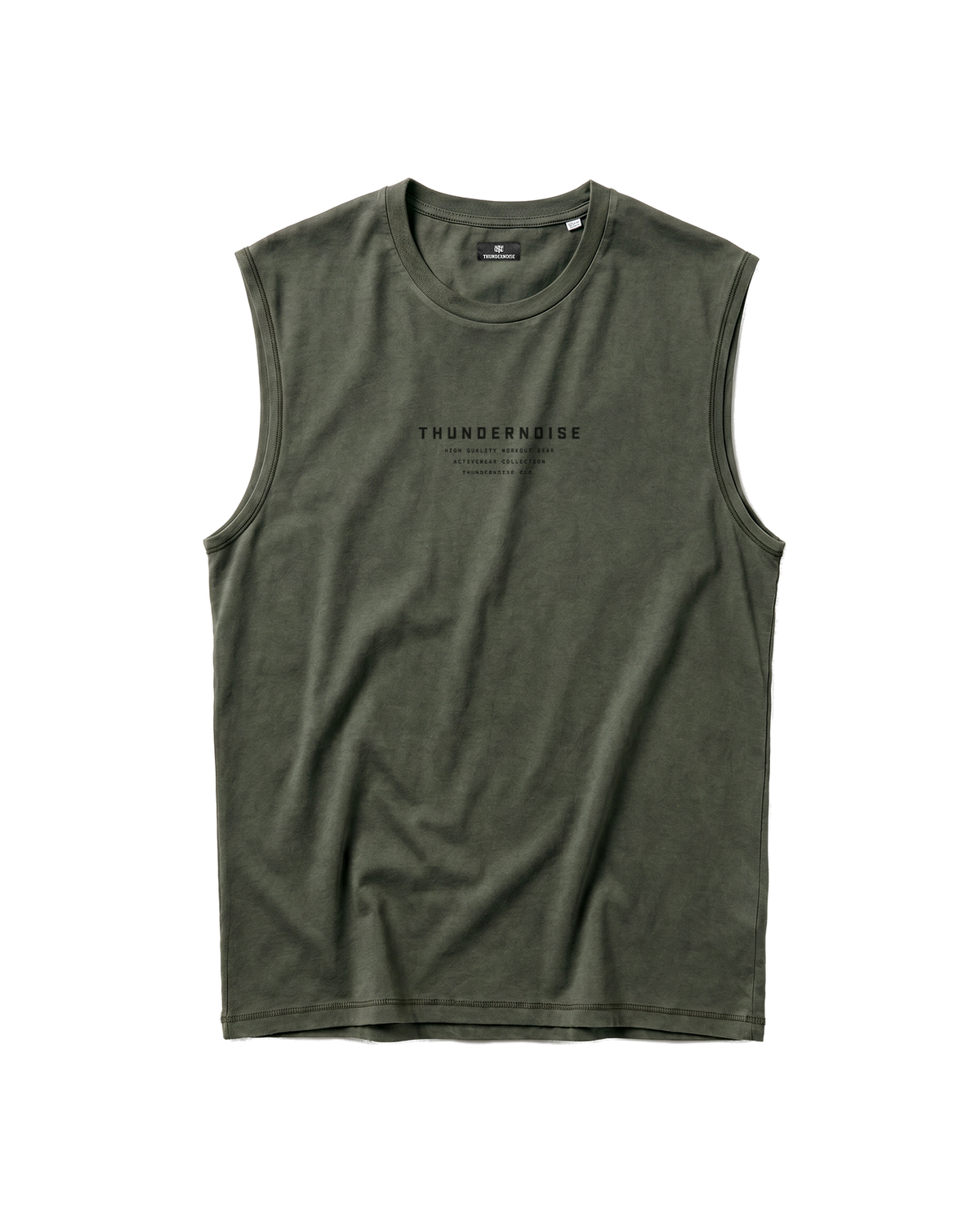 Lift Heavy Run Fast Tank Top Khaki - Flat Lay Front — View 5
