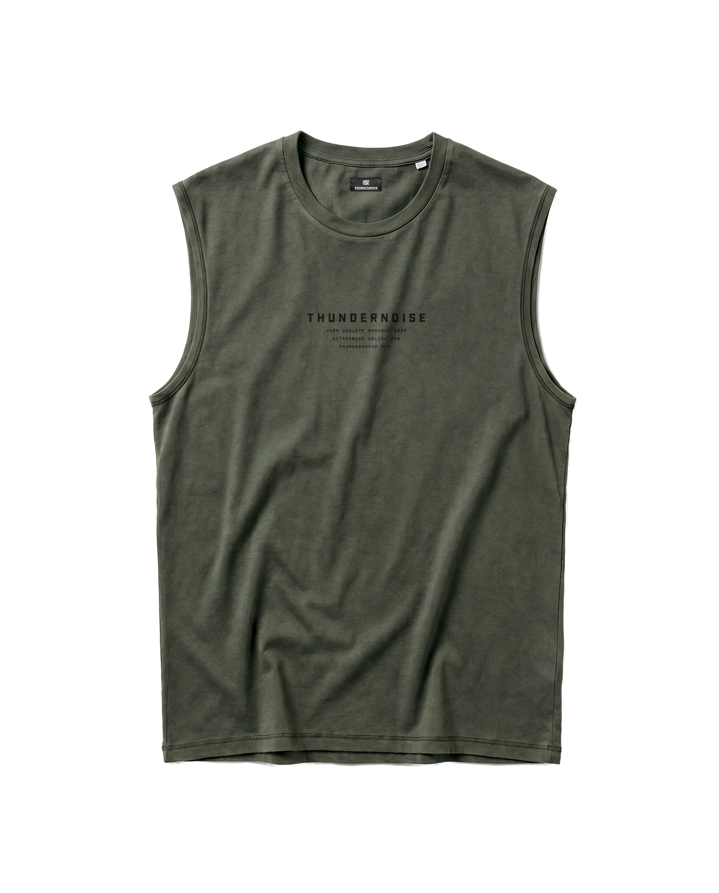 Lift Heavy Run Fast Tank Top Khaki - Flat Lay Front