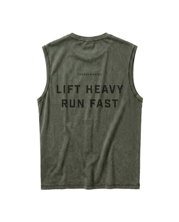 Lift Heavy Run Fast - Tank Top - Khaki