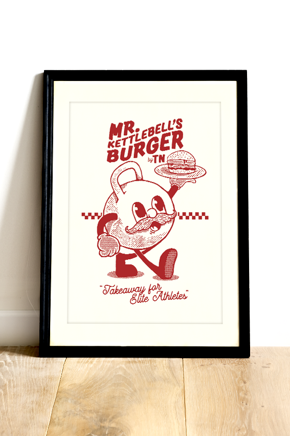 Mr. Kettlebell's Burger- A3 Print