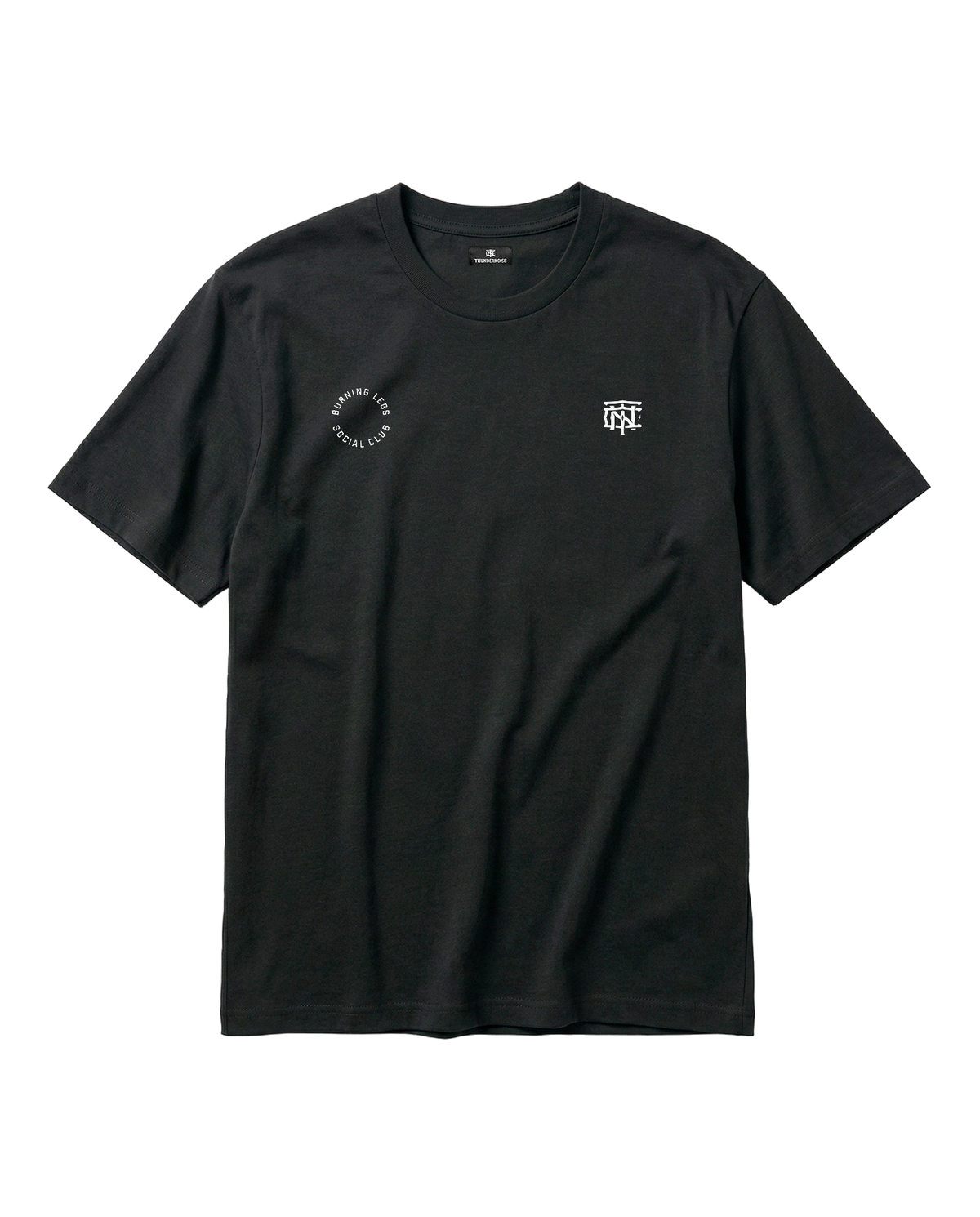 Burning Legs Social Club Oversize T-Shirt Black — front, chest logo — View 5
