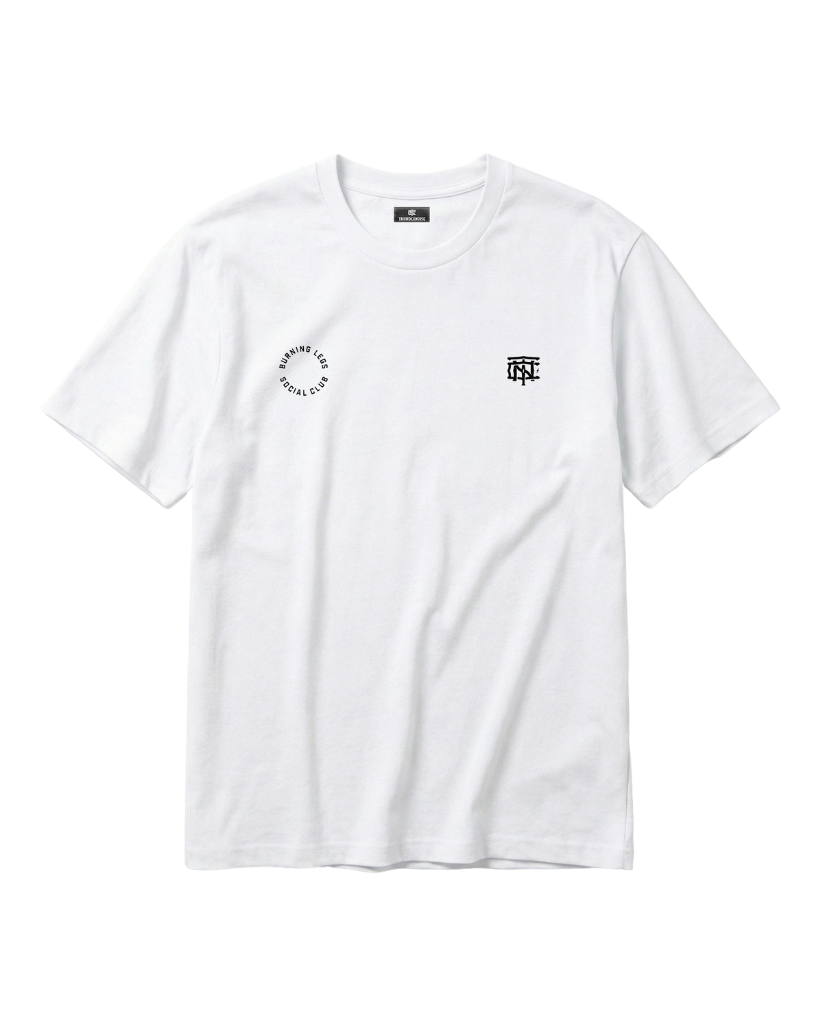 Burning Legs Social Club Oversize T-Shirt White — front, chest logo — View 5
