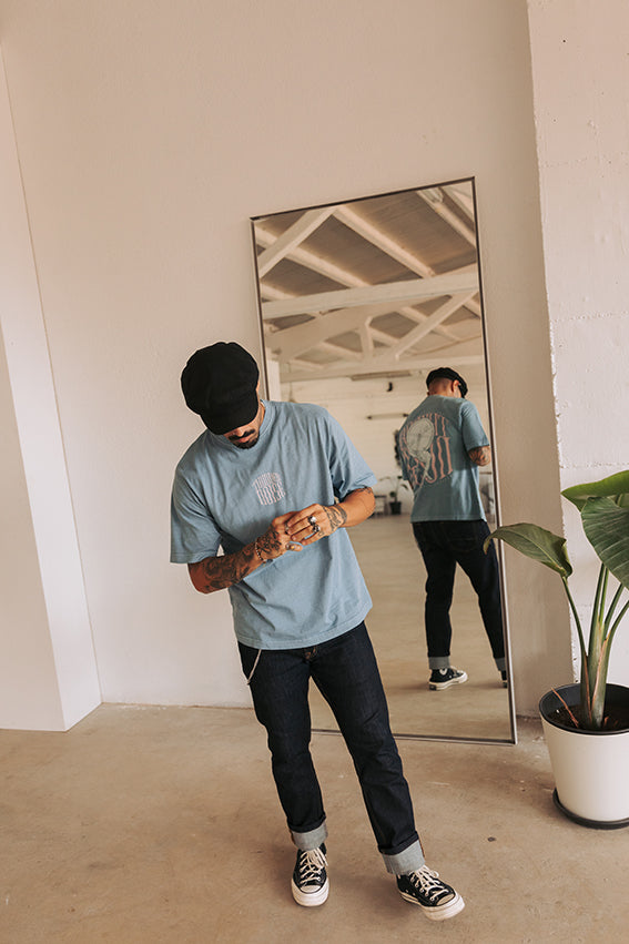 Atlas Oversize T-shirt - Washed Blue