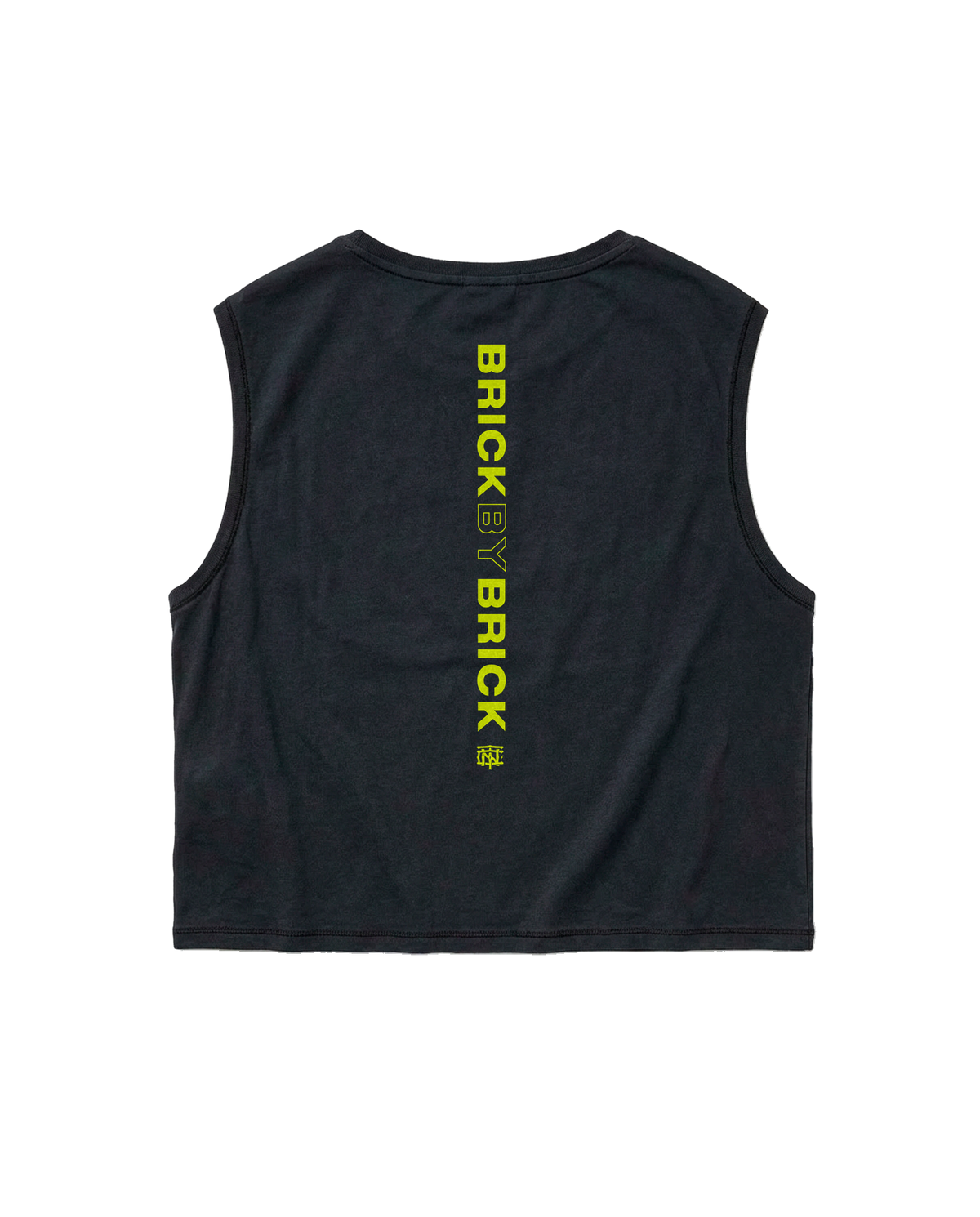 Brick by Brick - Cropped Tank Top - Black