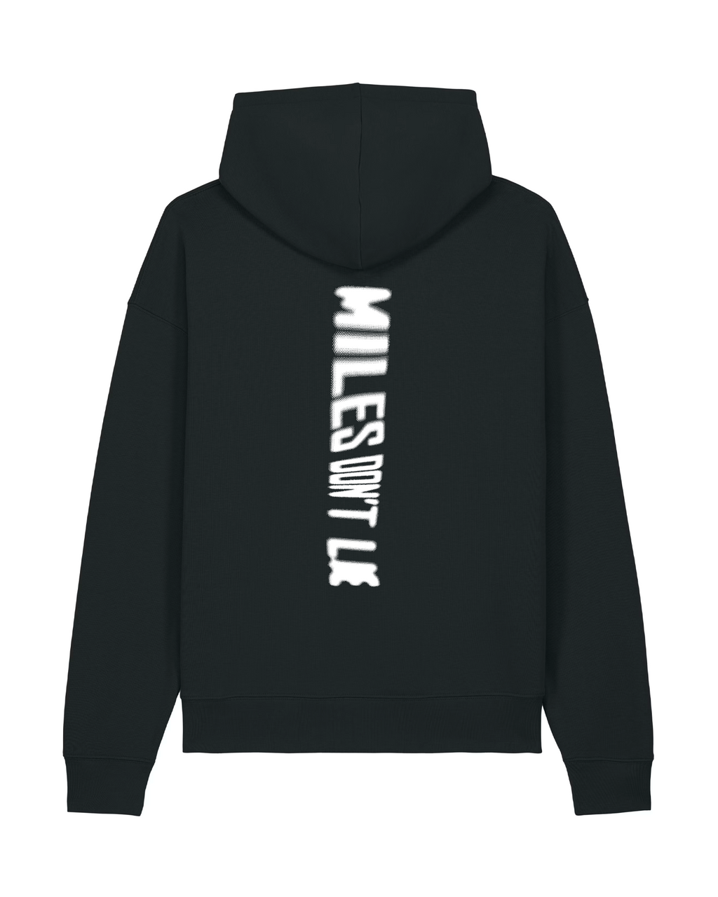Miles don't Lie Oversize Hoodie - Black
