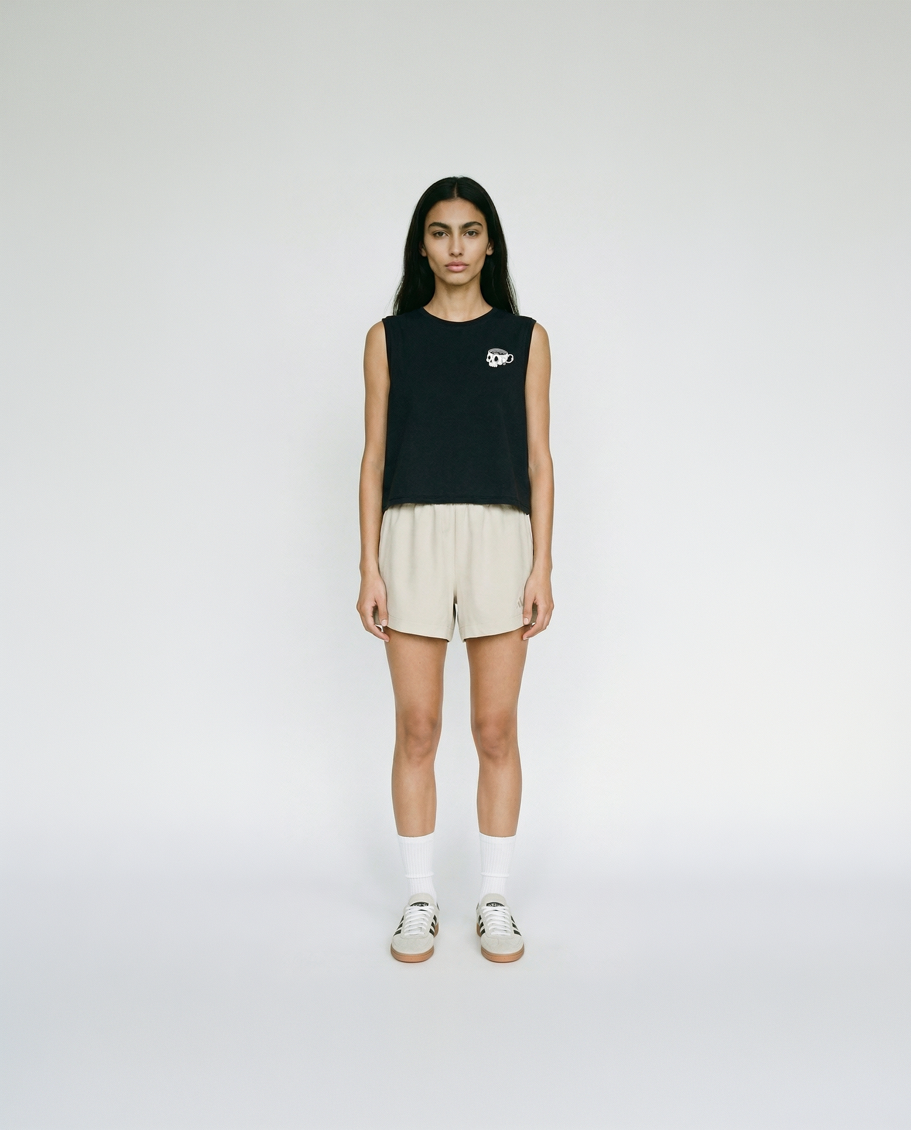 Caffeine & Weights Cropped Tank Top