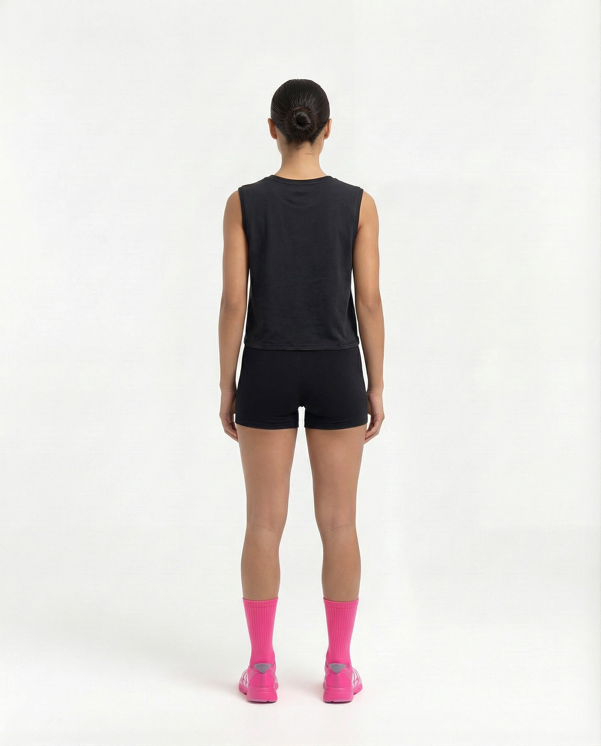 Hybrid Mindset Cropped Tank Top - Black — View 4
