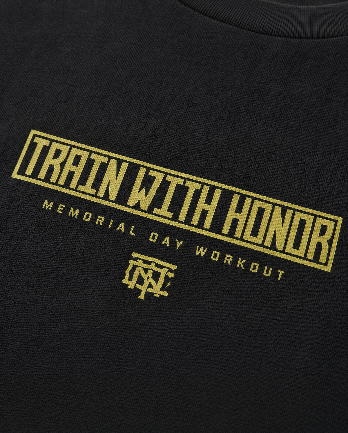 Train With Honor T-Shirt Black - Detail — View 5

