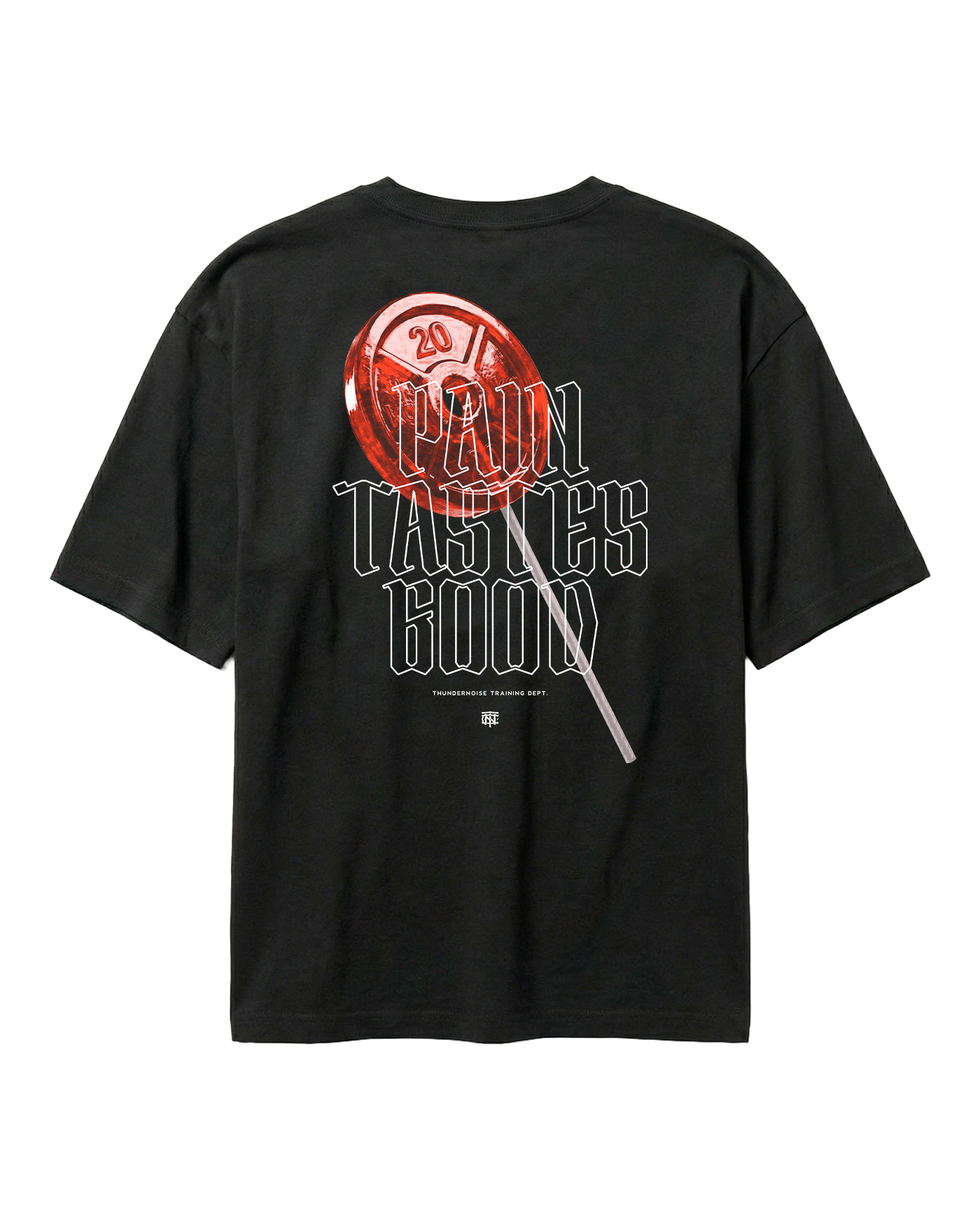 Pain Tastes Good Oversize T-shirt Black - Back
