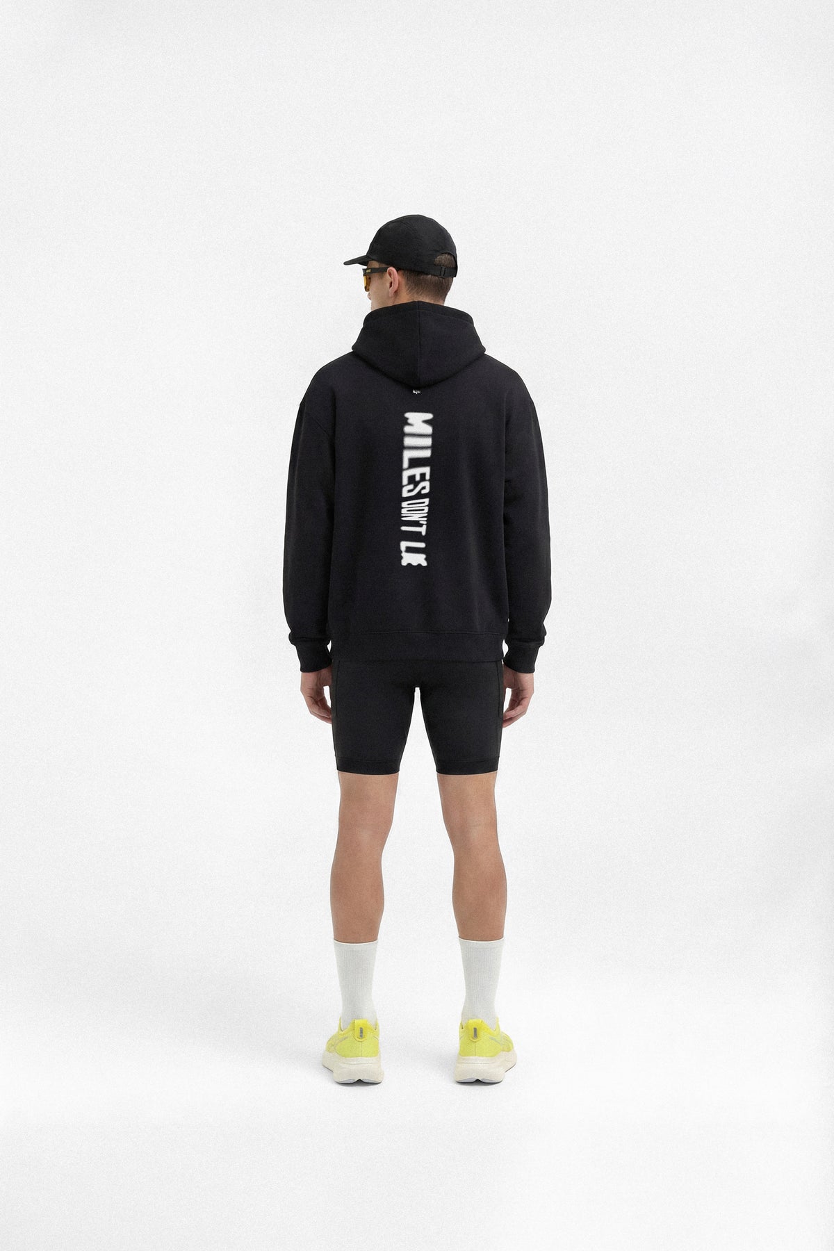 Miles don't Lie Oversize Hoodie - Black — View 4
