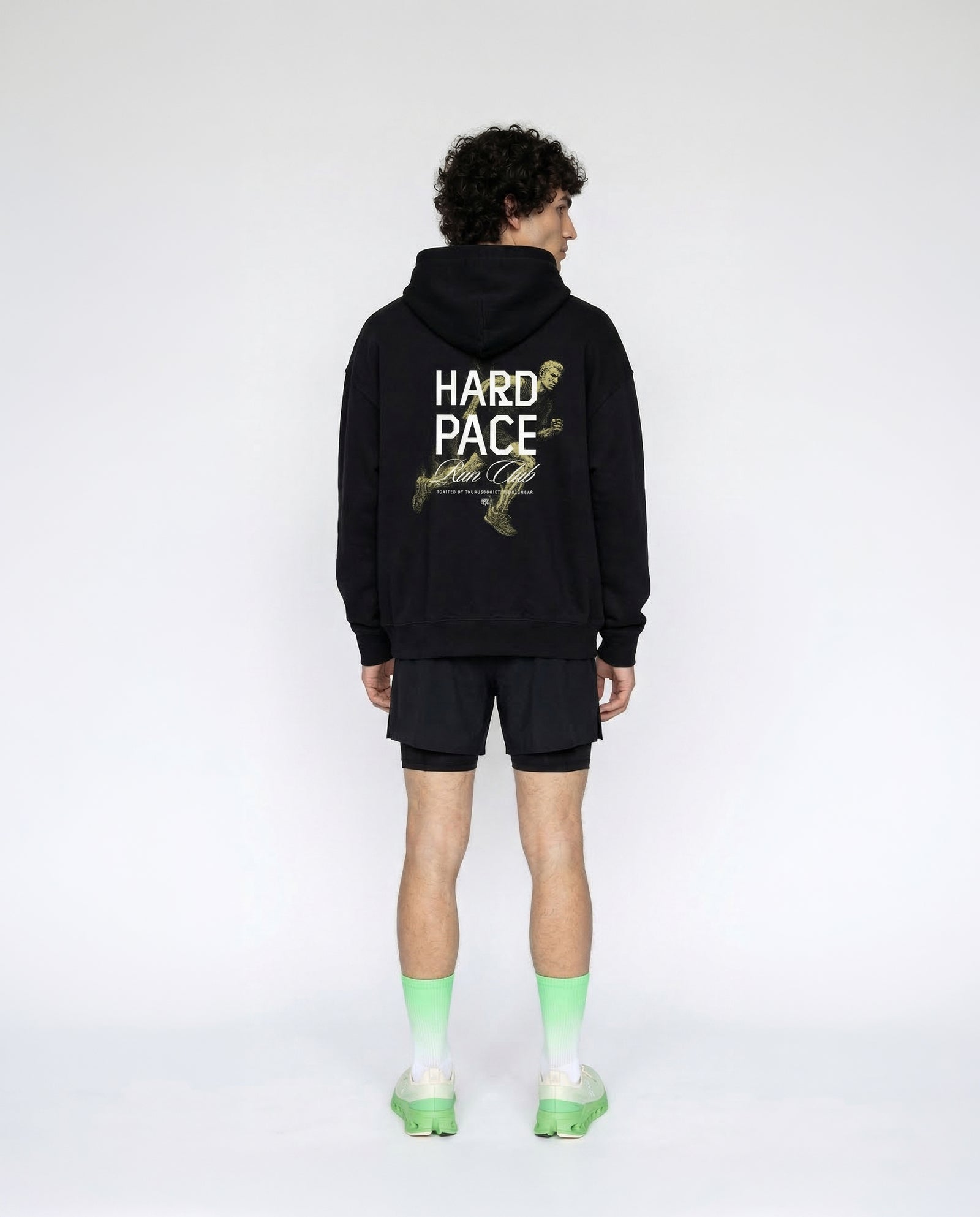 Hard Pace Run Club Hoodie - Black — View 5
