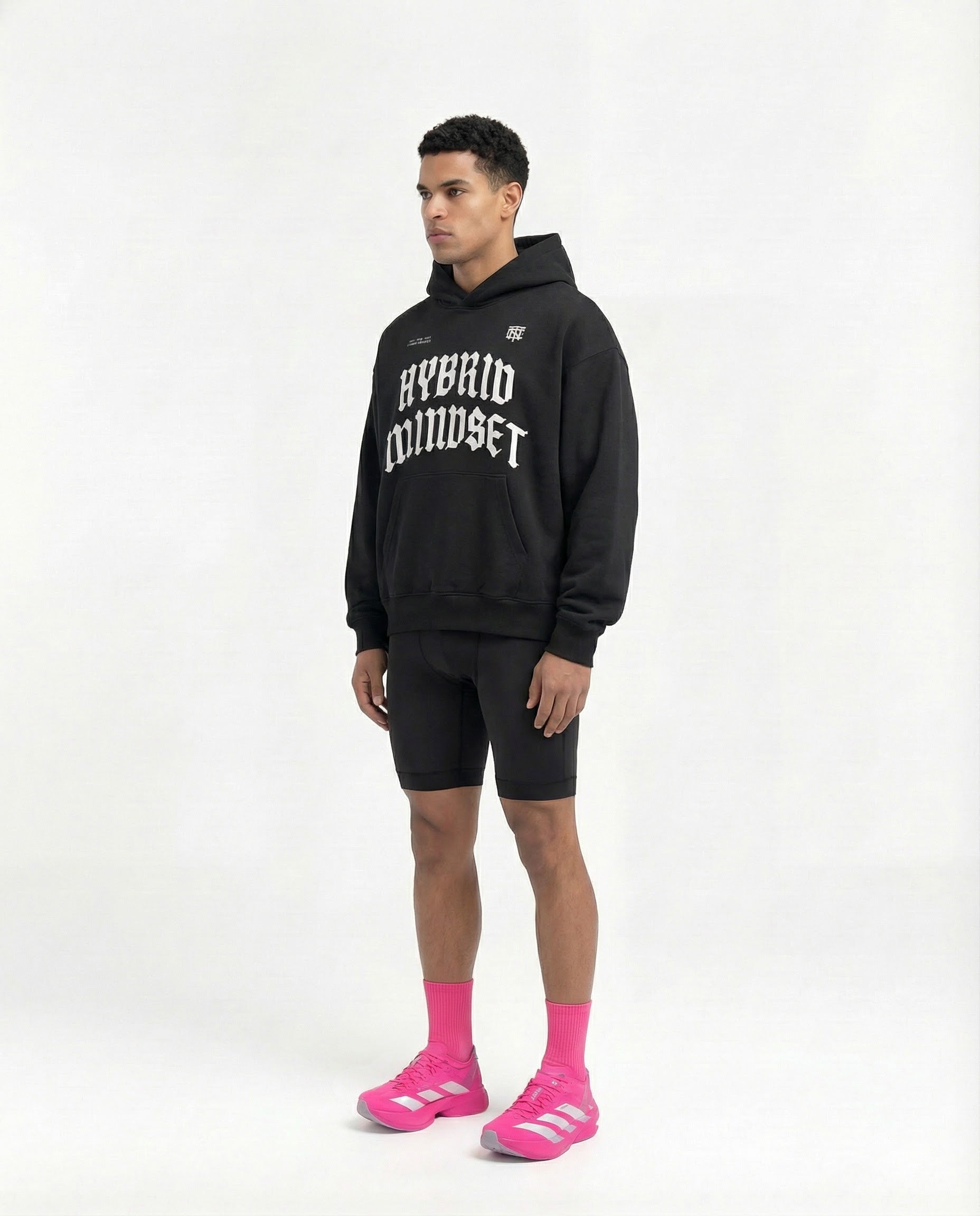 Hybrid Mindset Oversize Hoodie - Black