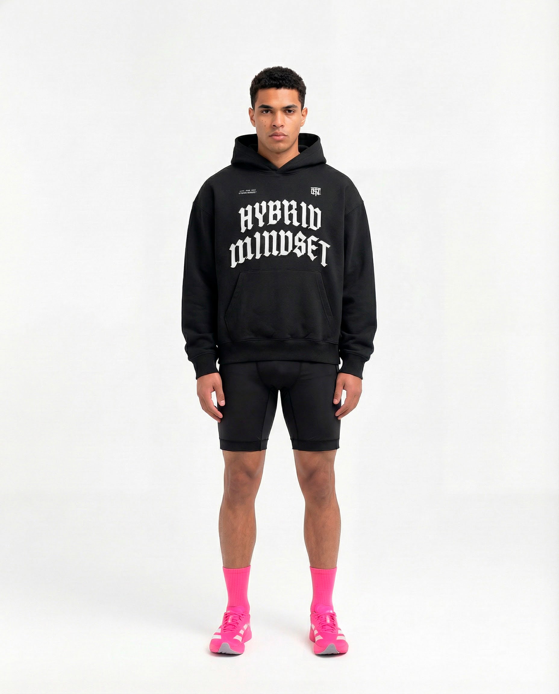 Hybrid Mindset Oversize Hoodie - Black