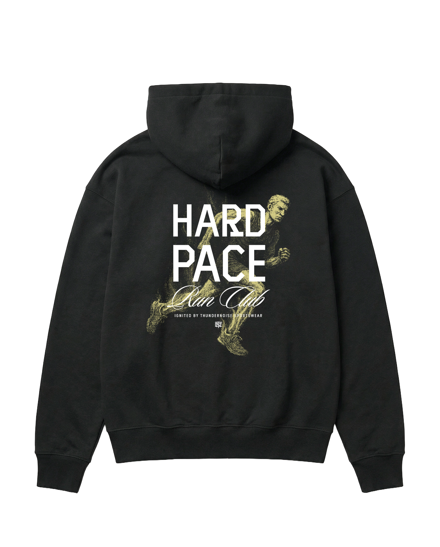 Hard Pace Run Club Hoodie - Black — View 1
