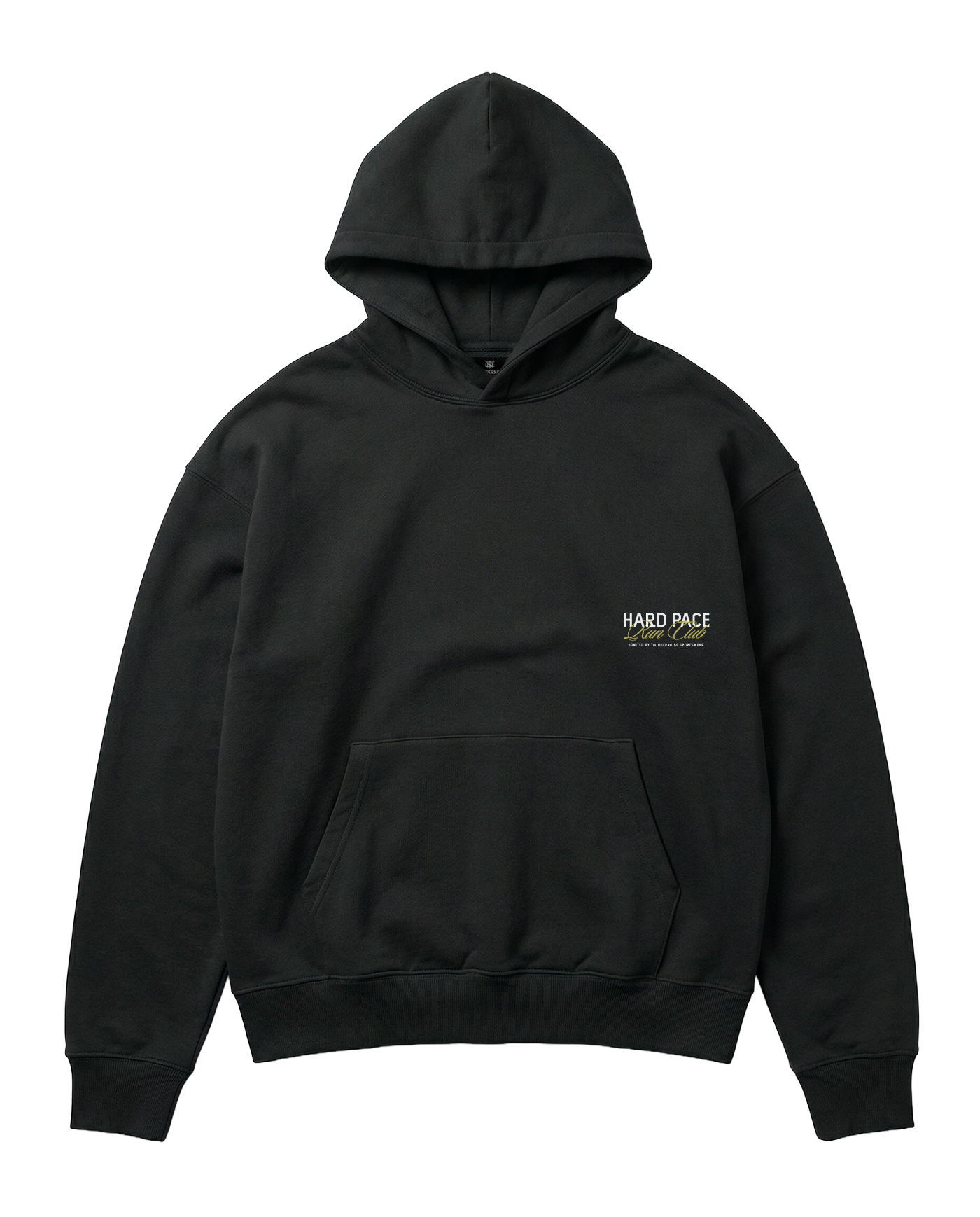 Hard Pace Run Club Hoodie - Black — View 3
