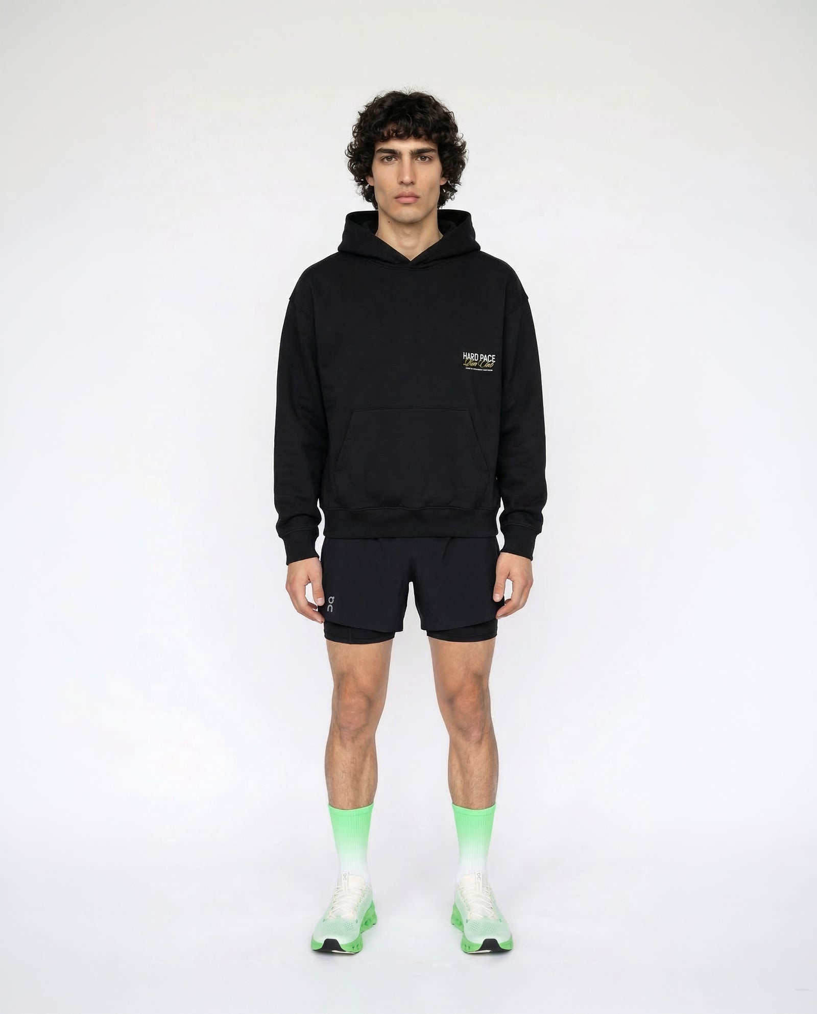 Hard Pace Run Club Hoodie - Black — View 4
