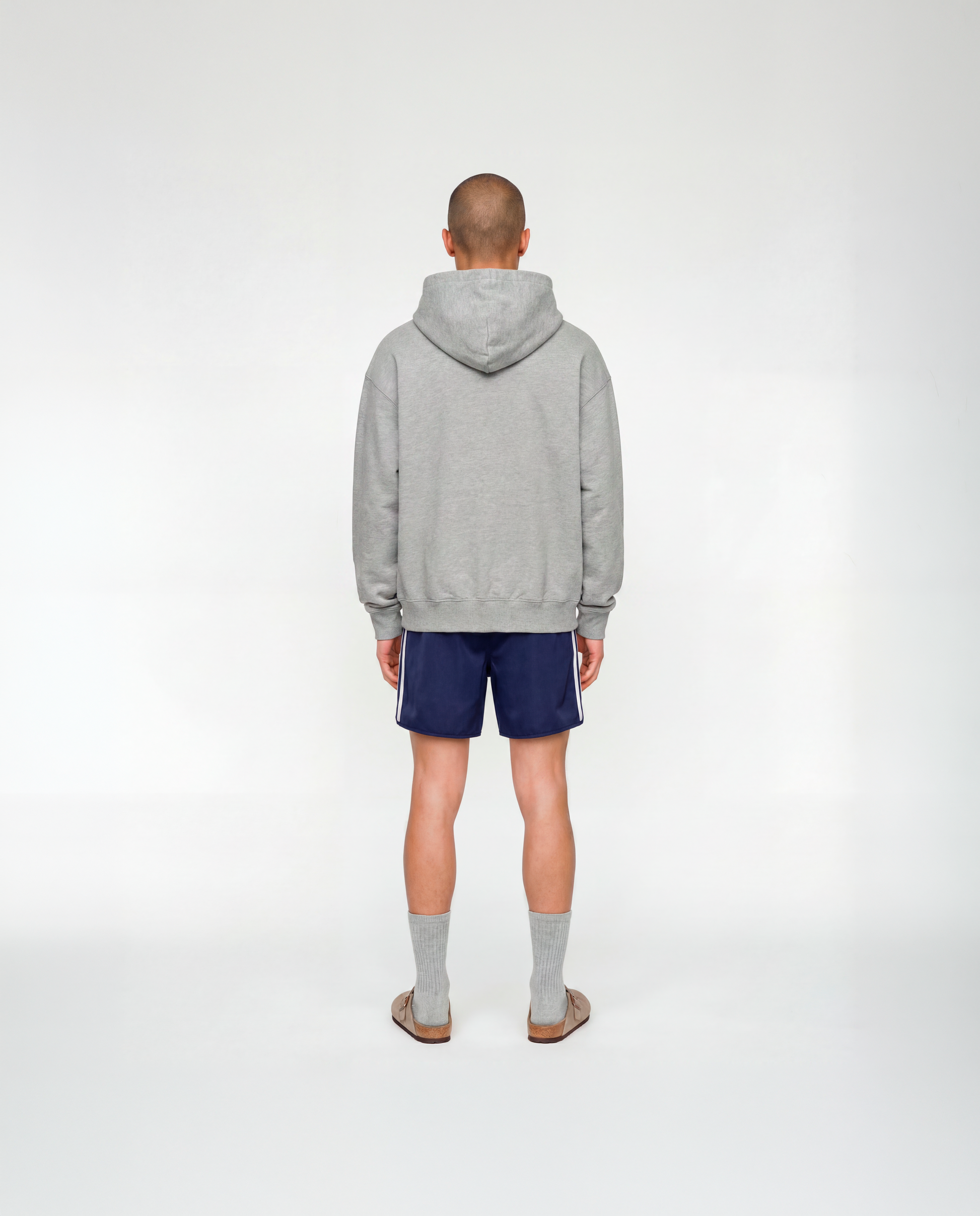 Storm Within Oversize Hoodie Grey - Model Back
