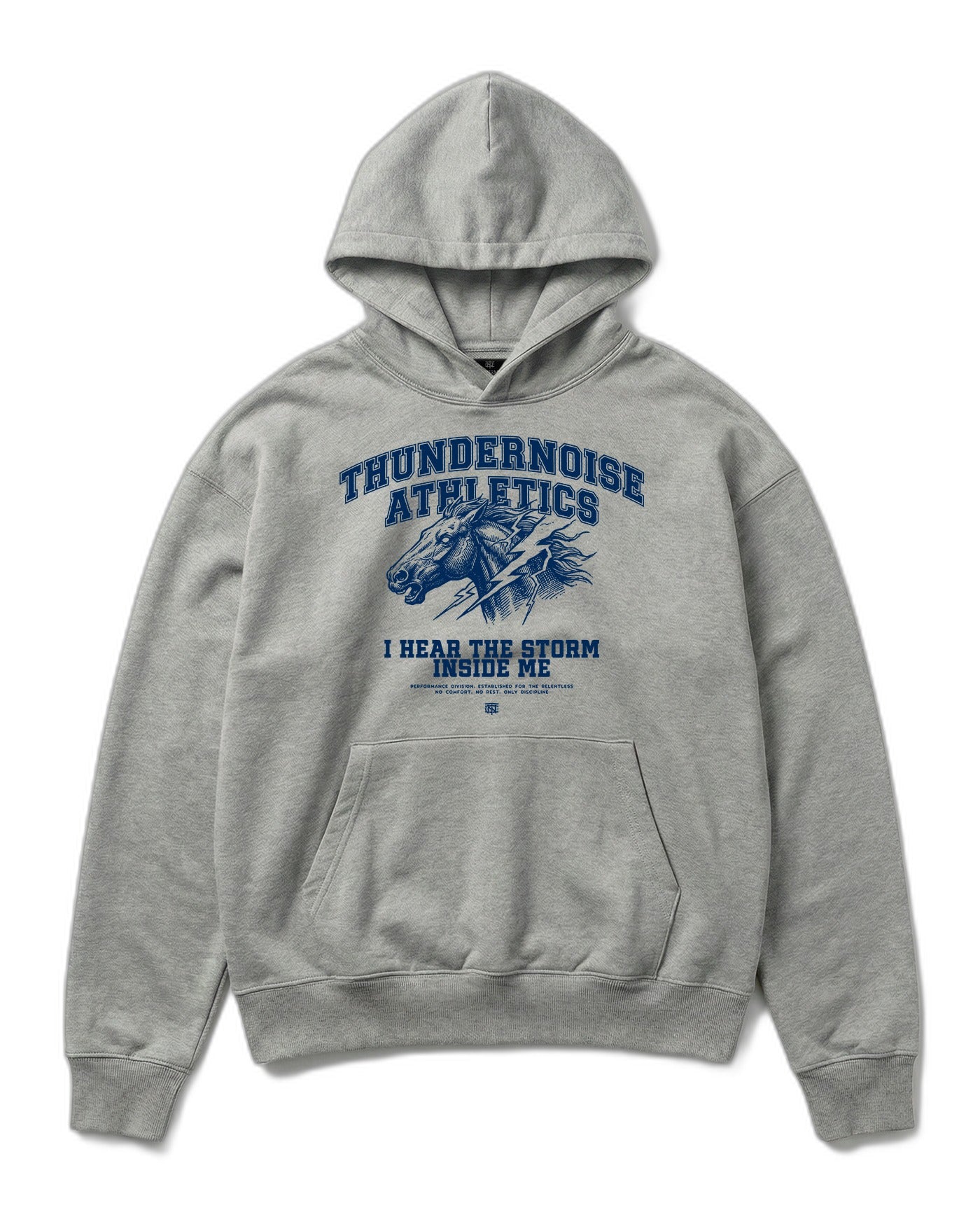 Storm Within Oversize Hoodie Grey - Flat Lay — View 1
