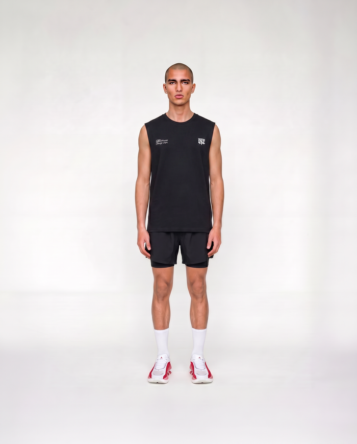 Pay to Suffer Tank Top Black - model front