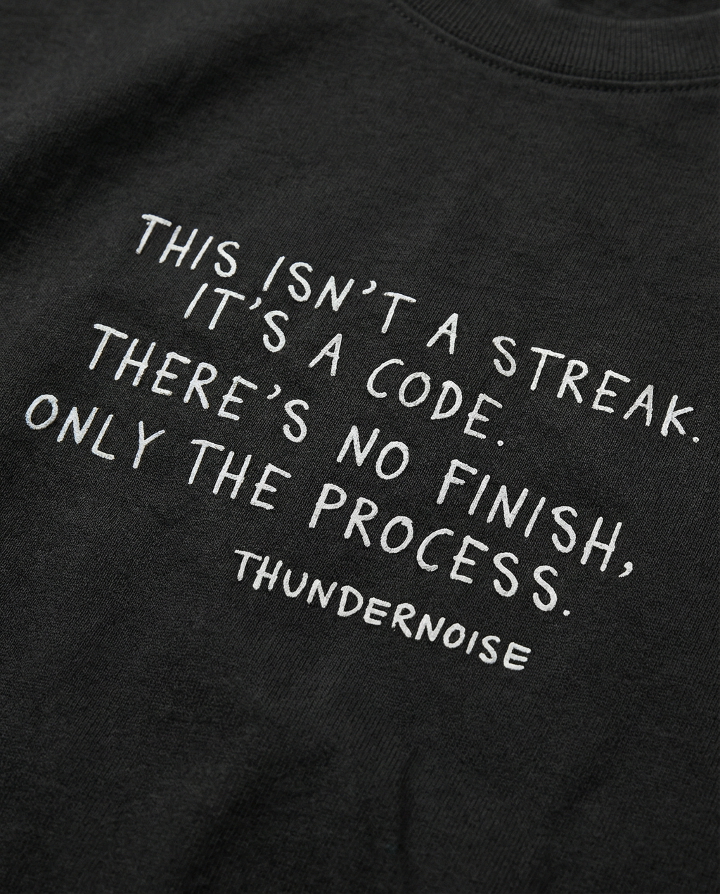 Sisyphus Hoodie Black - Print Detail Front