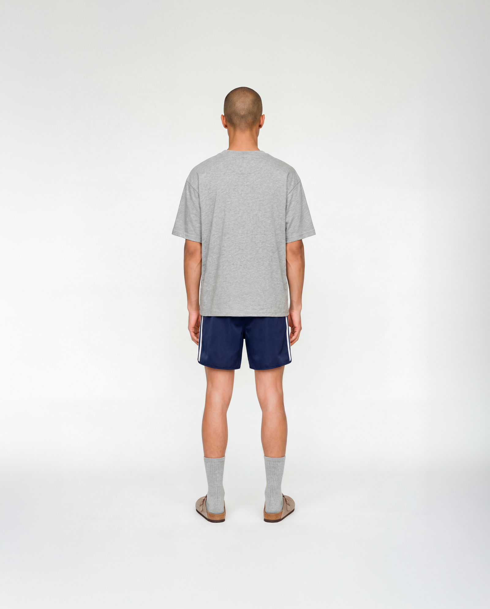Storm Within Relaxed Tee Grey - Model Back — View 4
