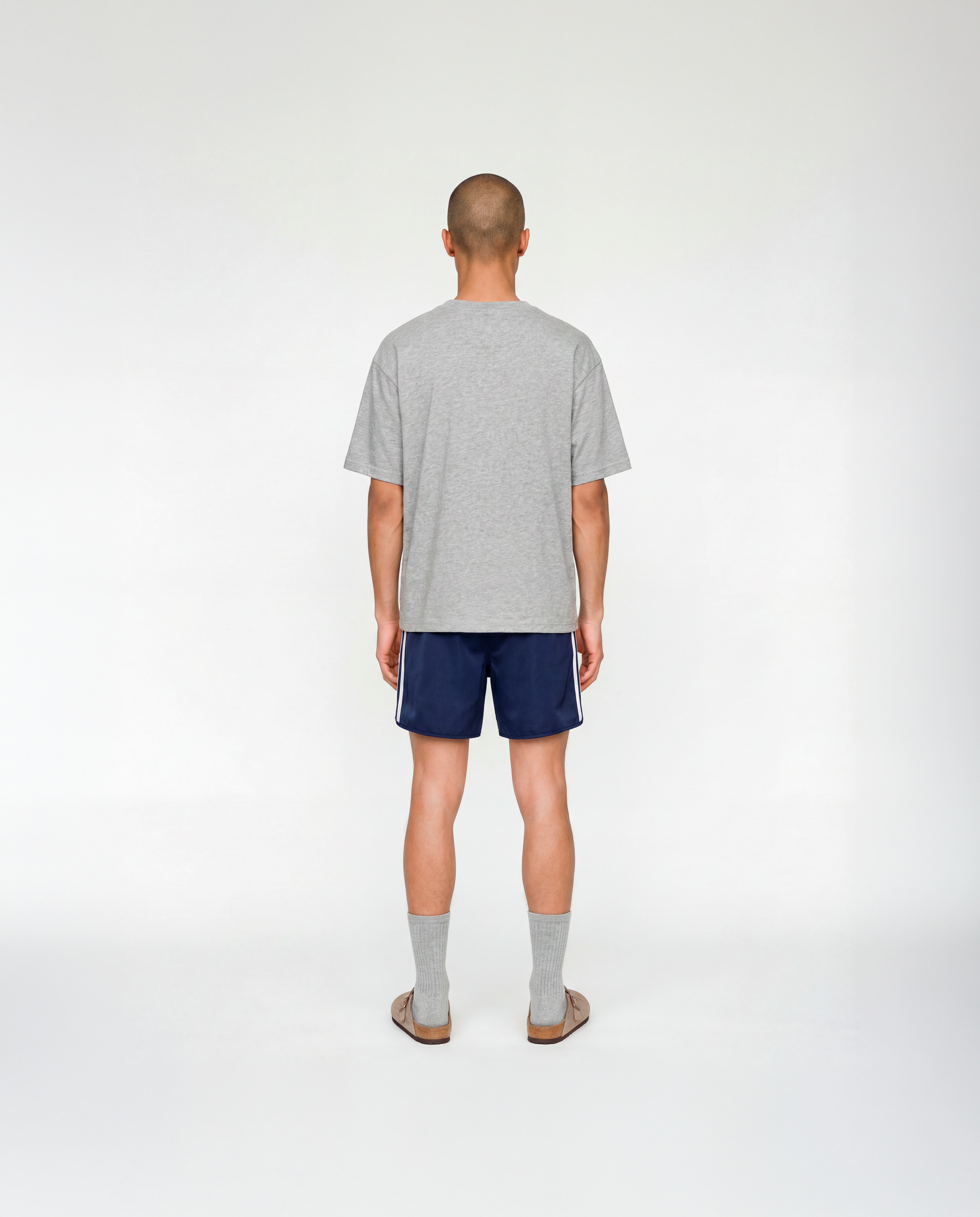 Storm Within Relaxed Tee Grey - Model Back