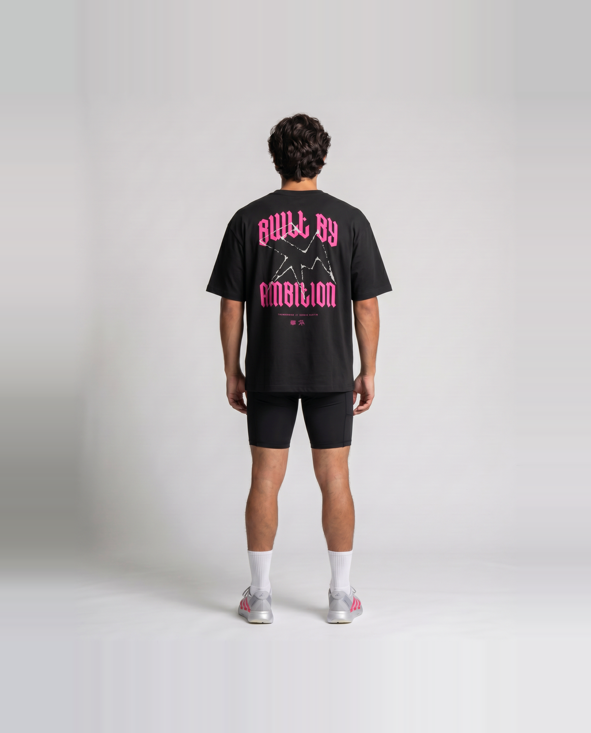 Thundernoise x Sergio Martín Miami Edition Oversize T-Shirt Black - model back — View 5
