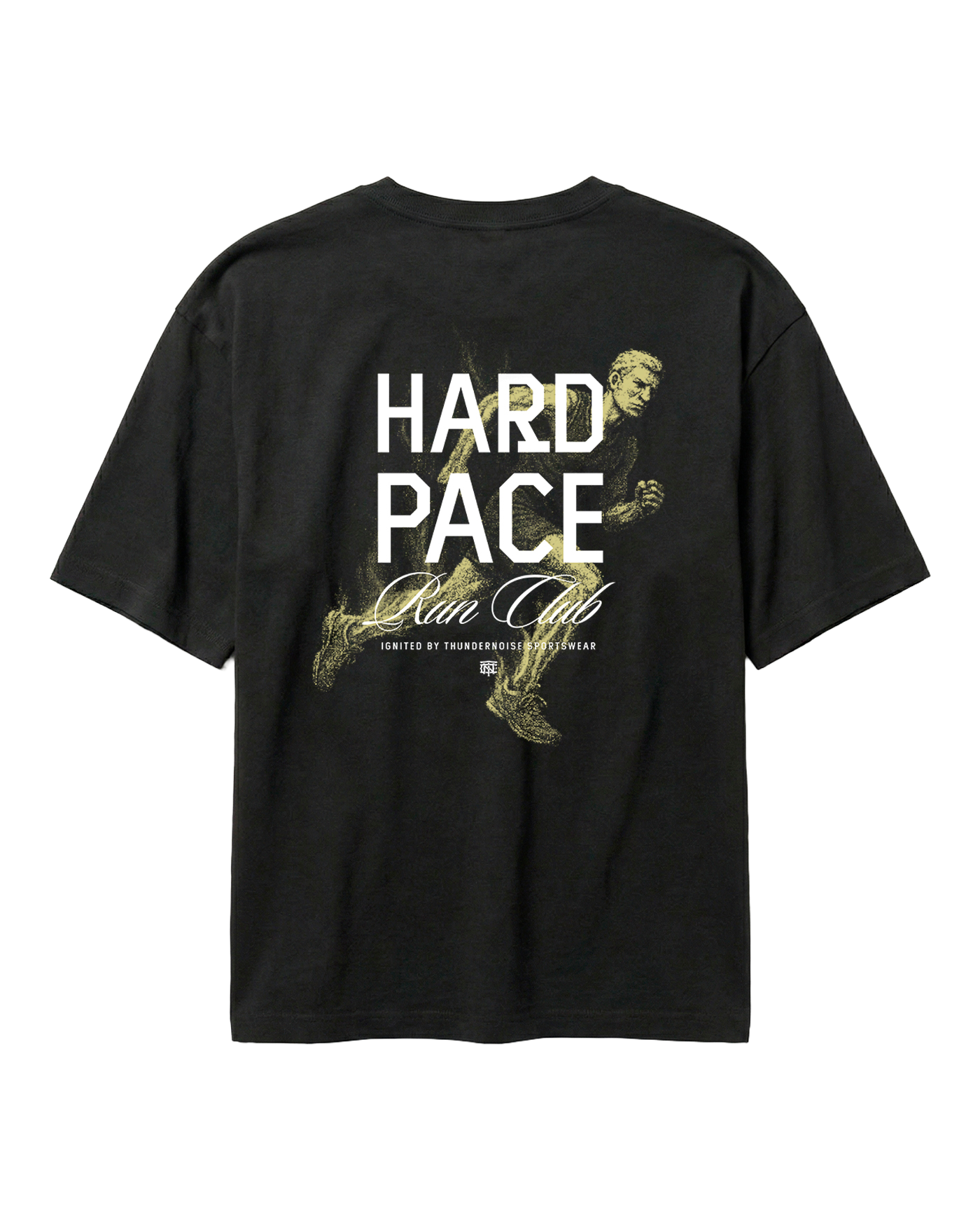 Hard Pace Run Club Relaxed Tee - Black — View 1
