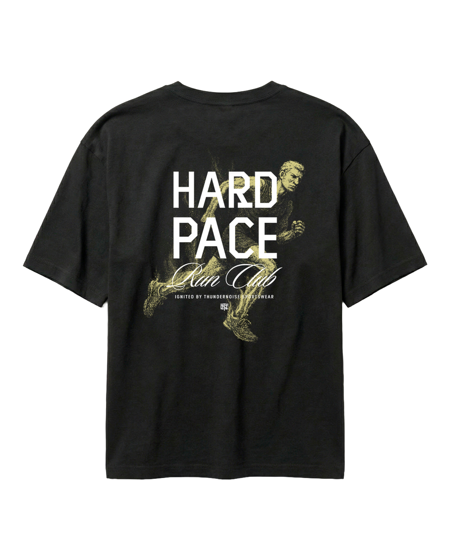 Hard Pace Run Club Relaxed Tee - Black