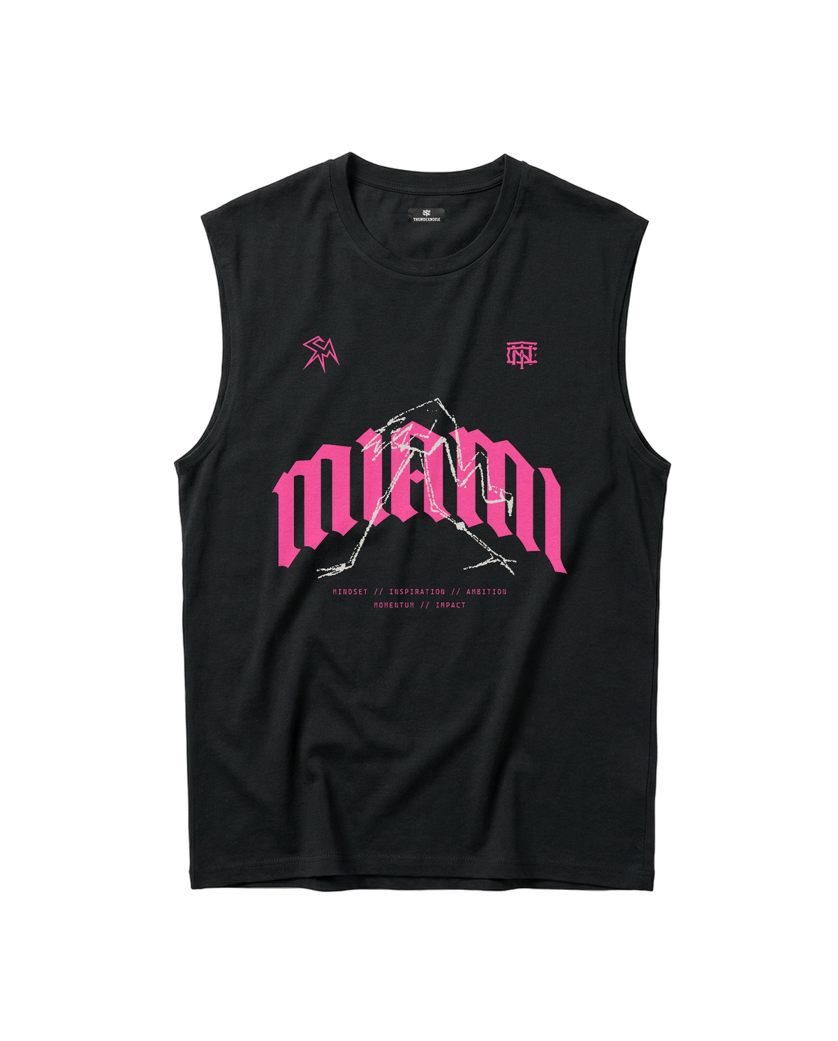 Thundernoise x Sergio Martín Miami Edition Tank Top Black - front MIAMI graphic — View 2
