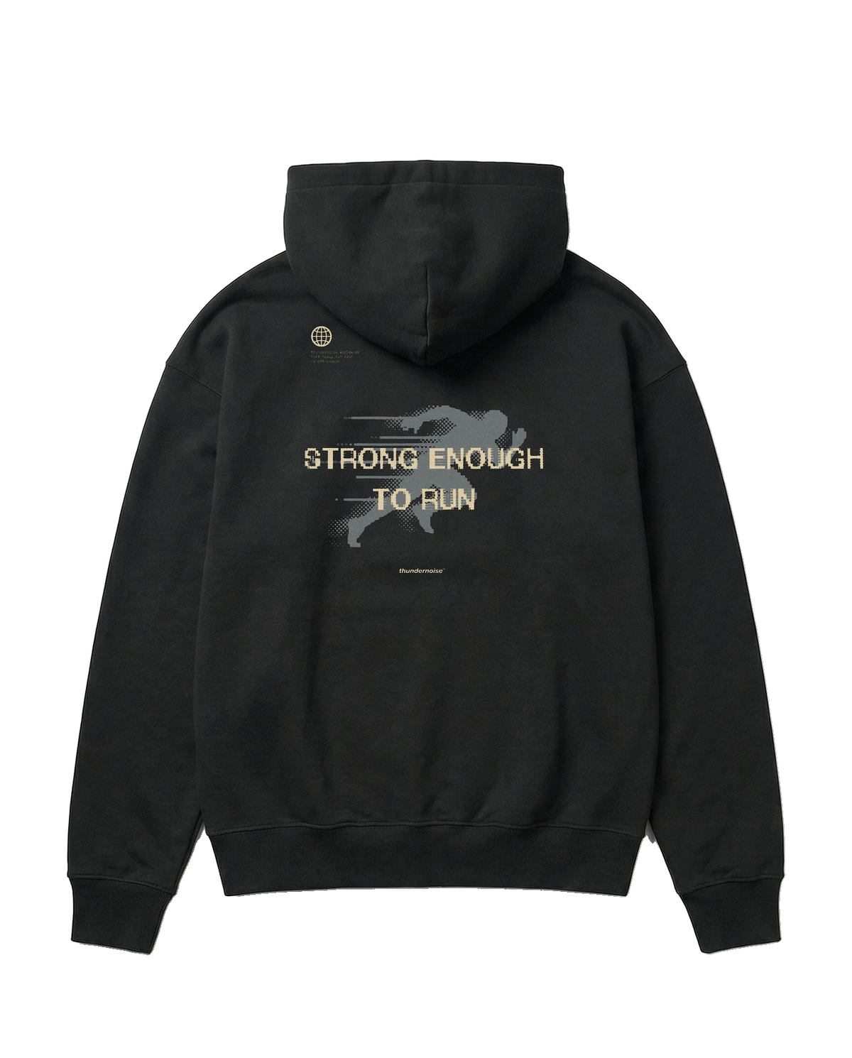 Strong Enough to Run - Oversize Hoodie - Black