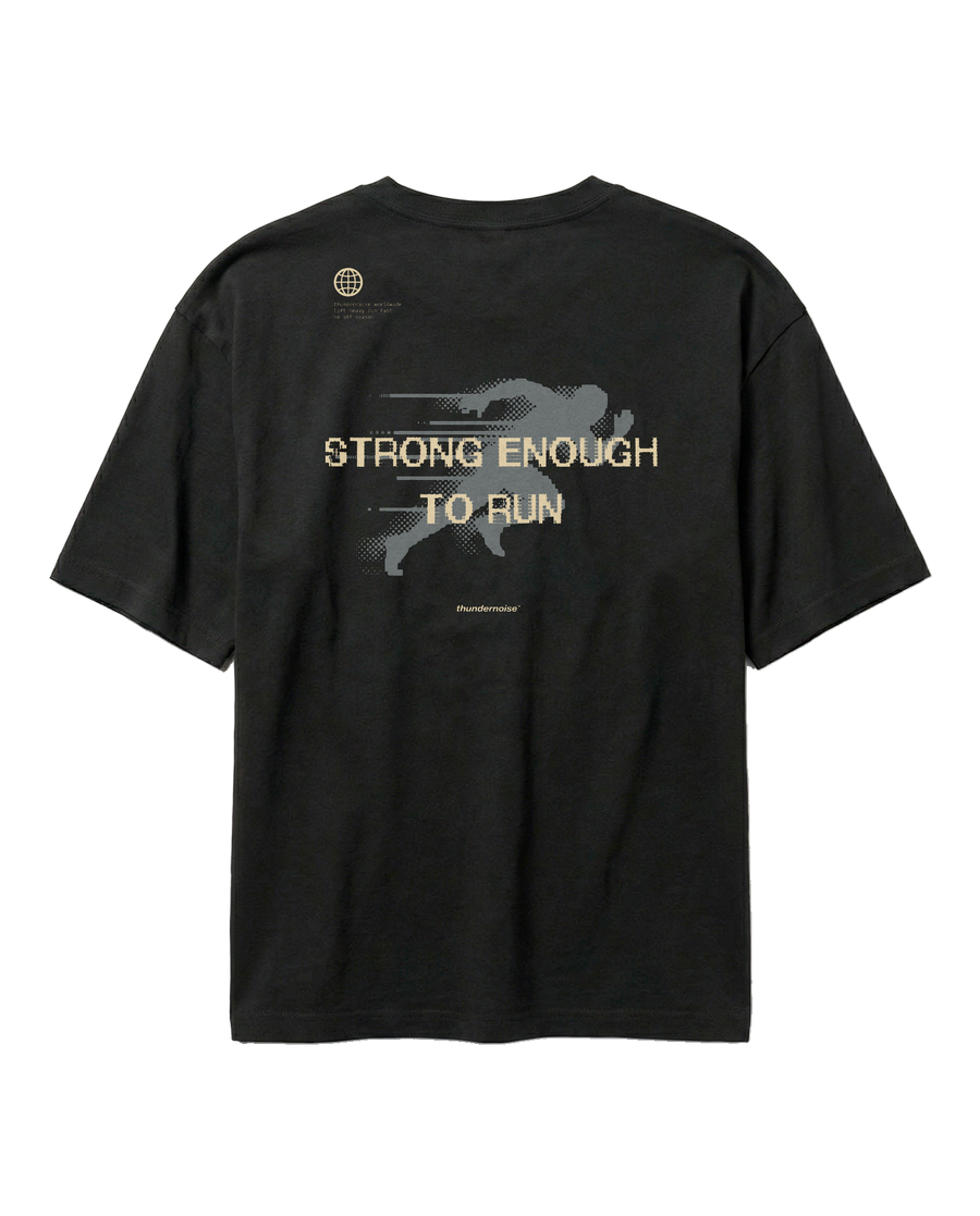 Strong Enough to Run - Oversize T-Shirt - Black