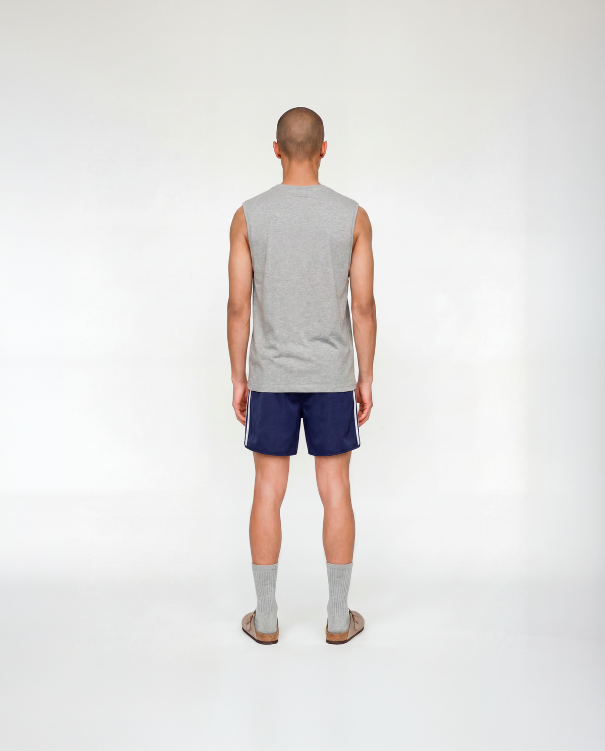 Storm Within Tank Top Grey - Model Back — View 4
