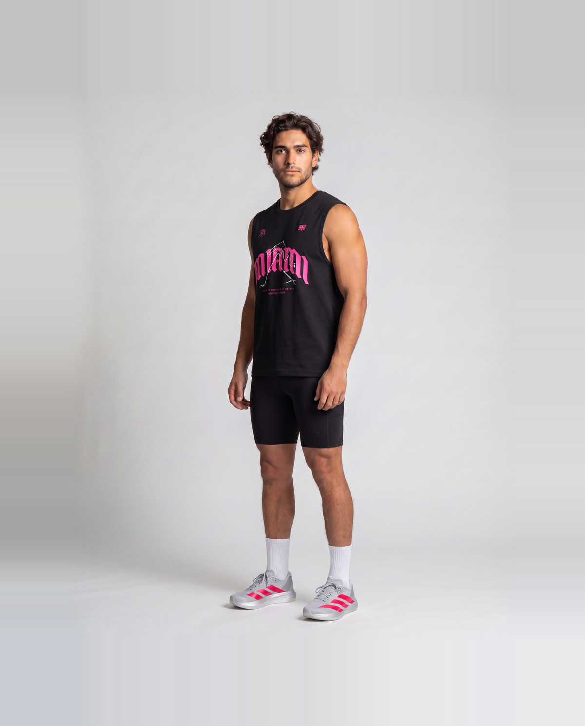 Thundernoise x Sergio Martín Miami Edition Tank Top Black - model three quarter — View 4
