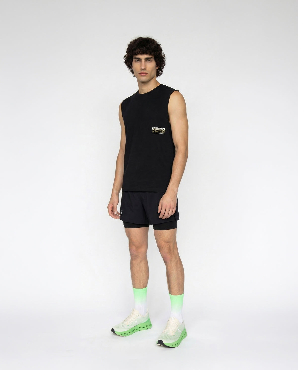 Hard Pace Run Club Tank Top - Black — View 2
