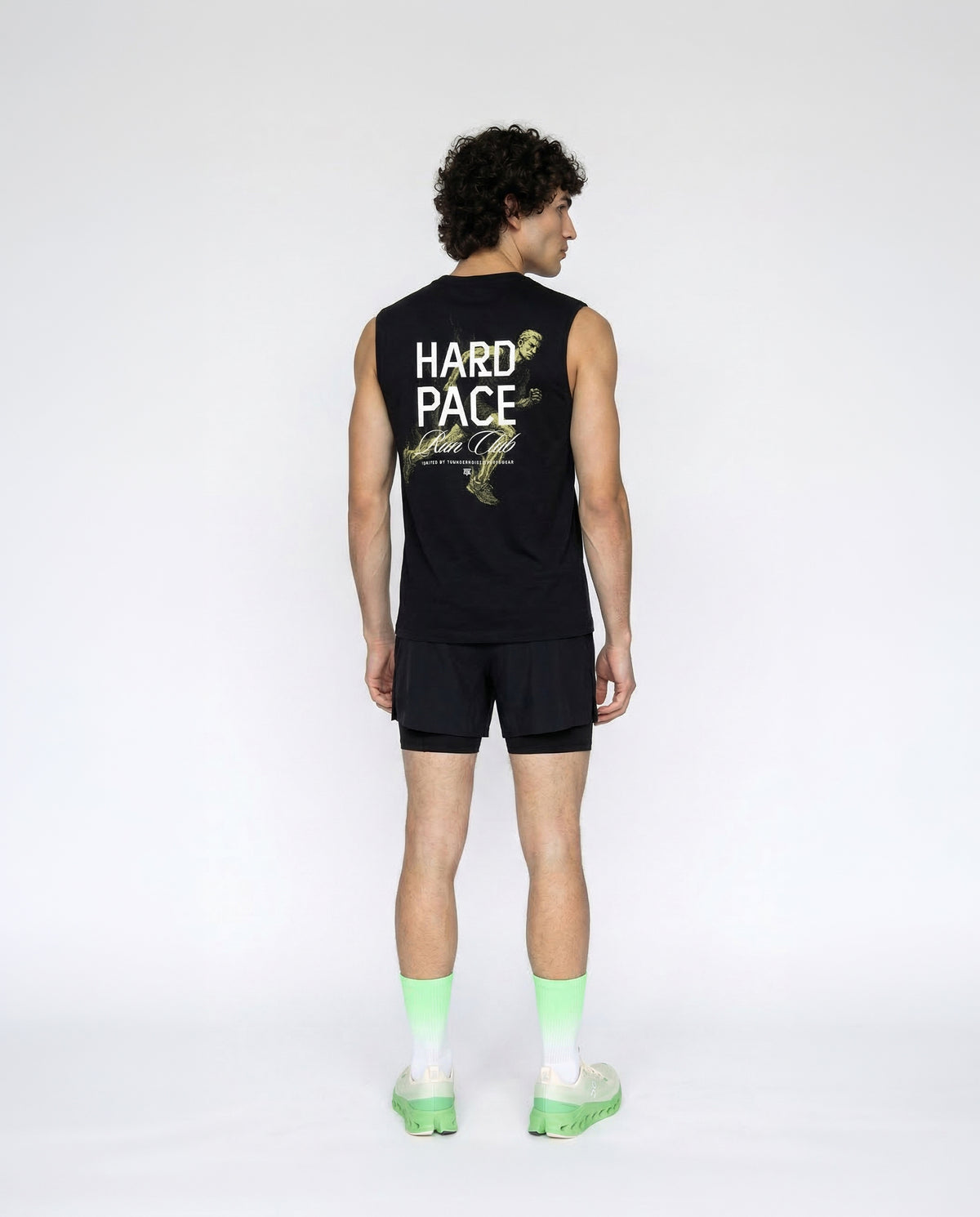 Hard Pace Run Club Tank Top - Black — View 5

