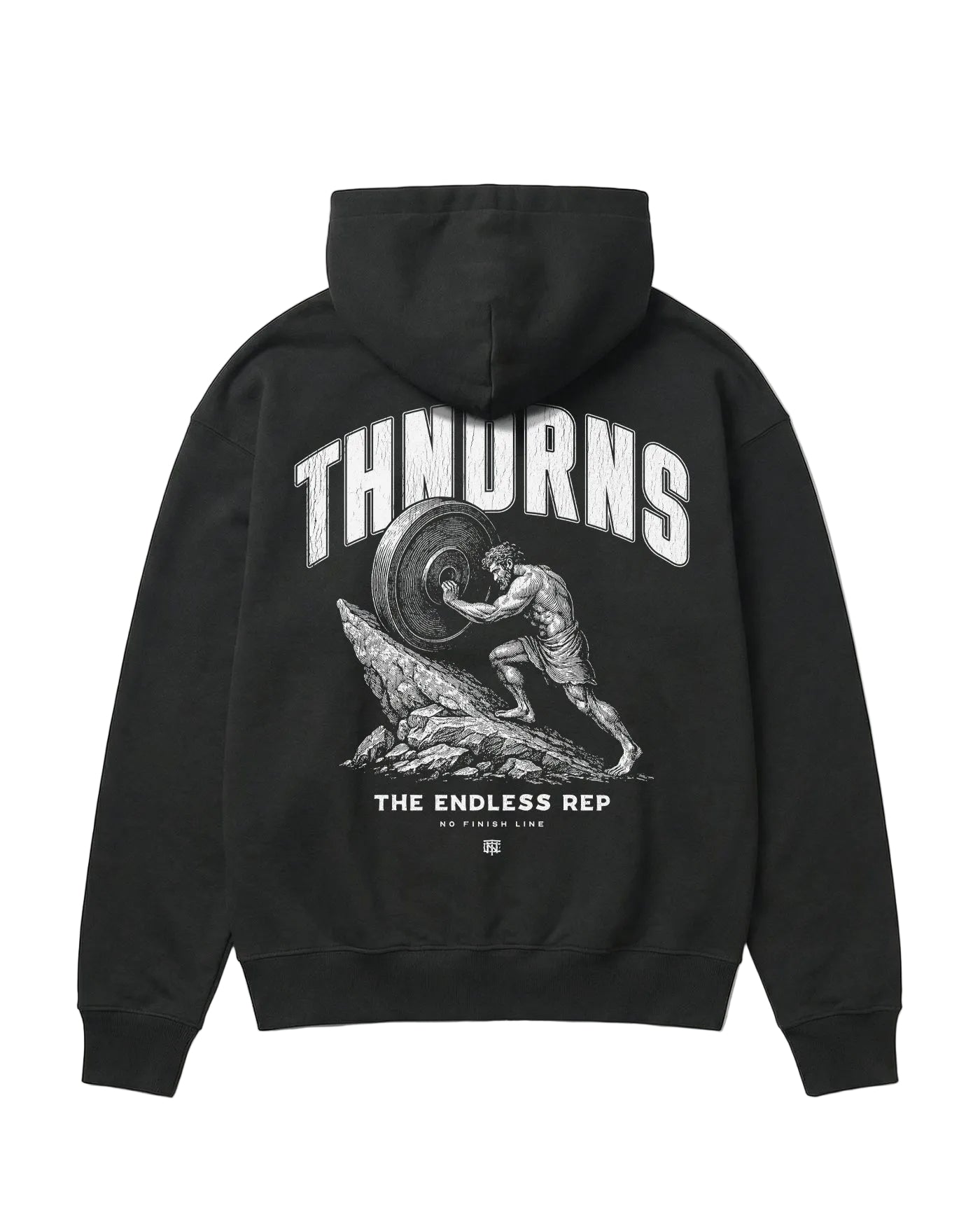 Sisyphus Hoodie Black - Mockup Back