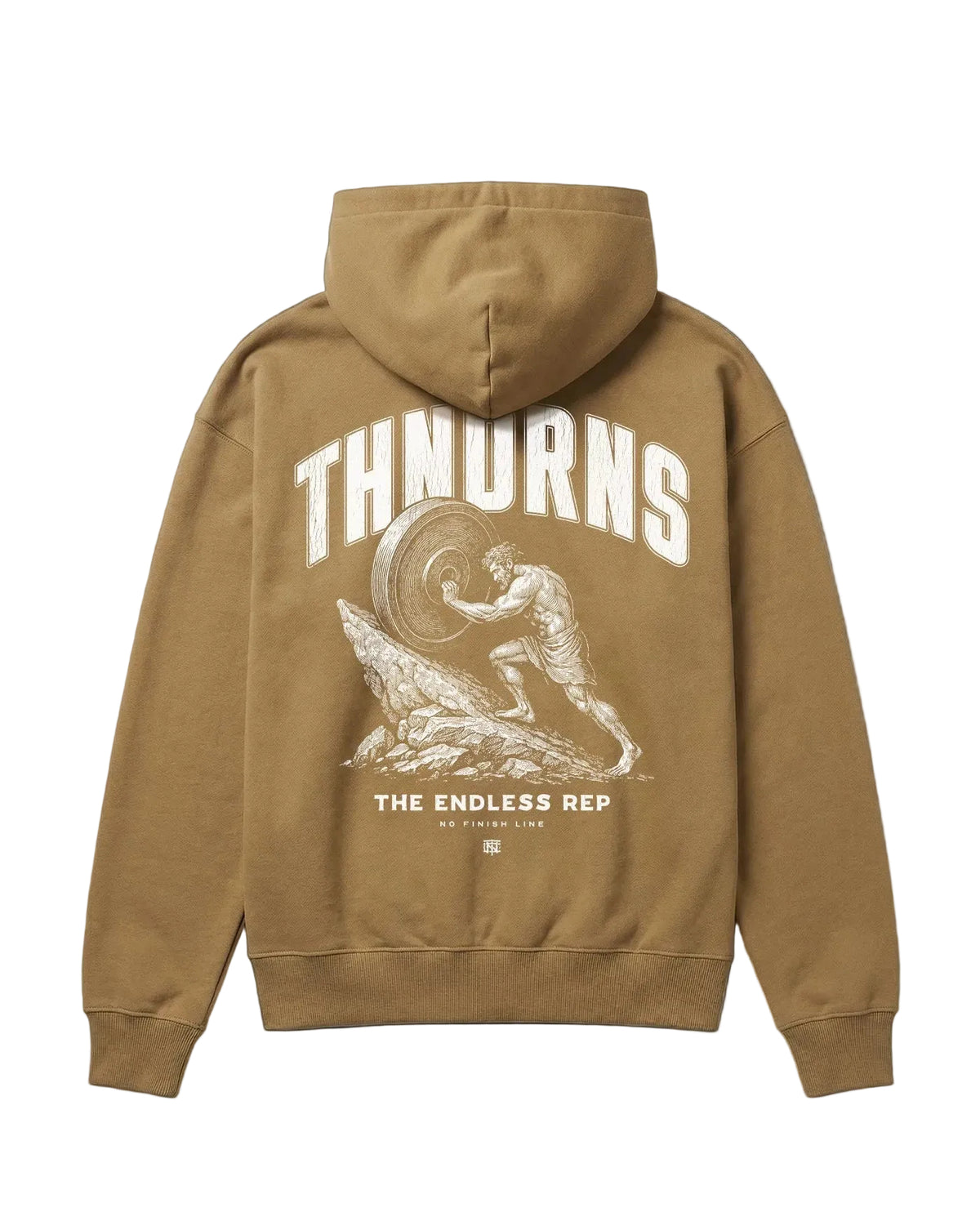 Sisyphus Hoodie Brown - Mockup Back — View 1
