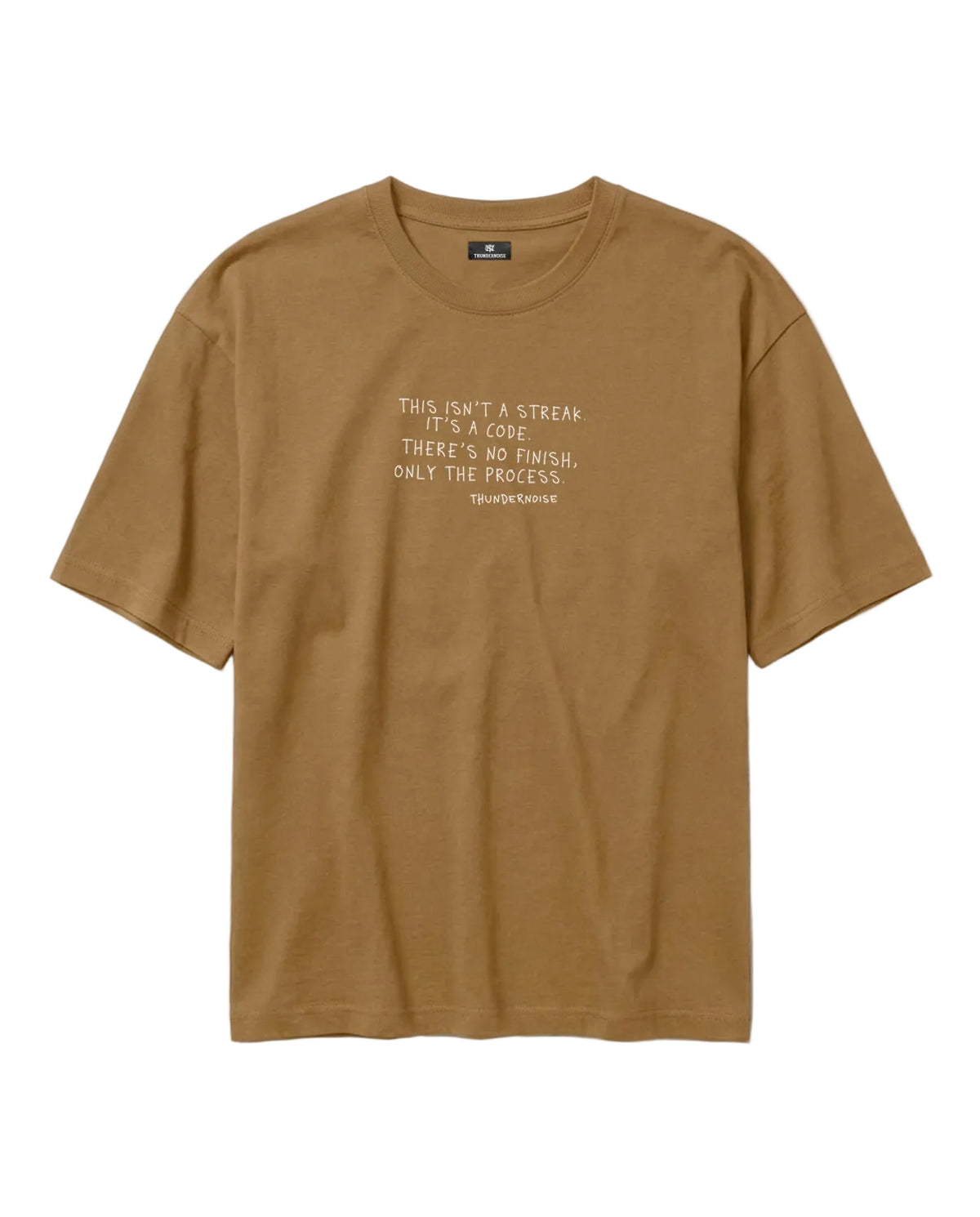 Sisyphus Relaxed Tee Brown - Mockup Front — View 3

