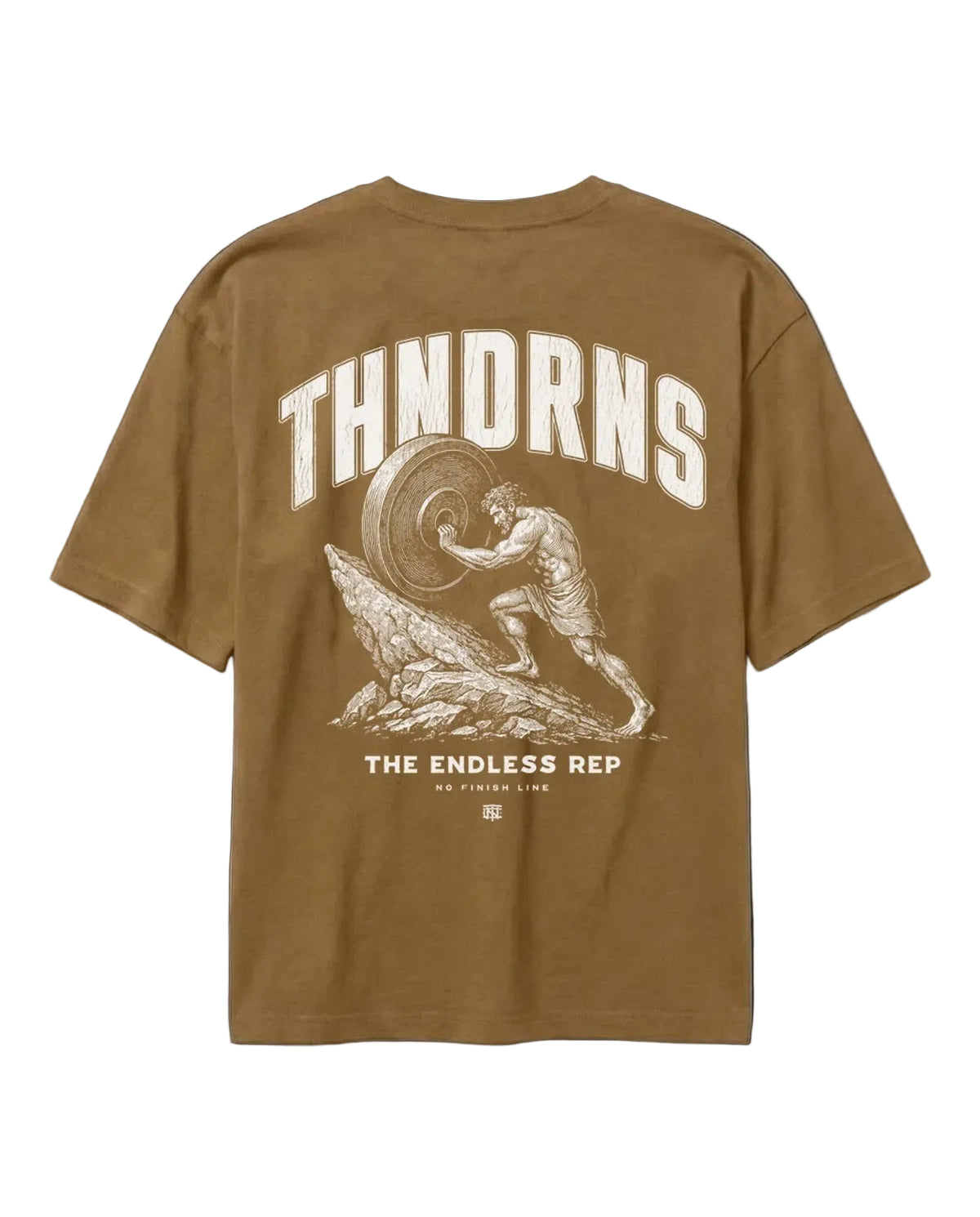 Sisyphus Relaxed Tee Brown - Mockup Back — View 1
