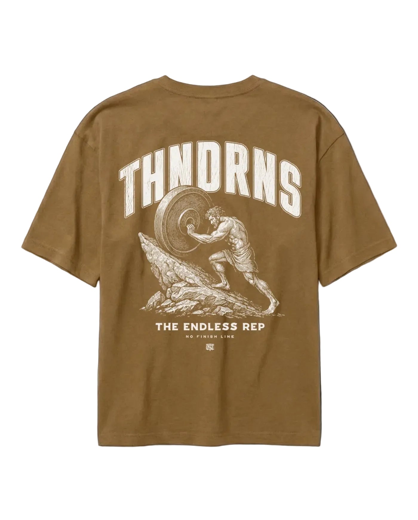 Sisyphus Relaxed Tee Brown - Mockup Back