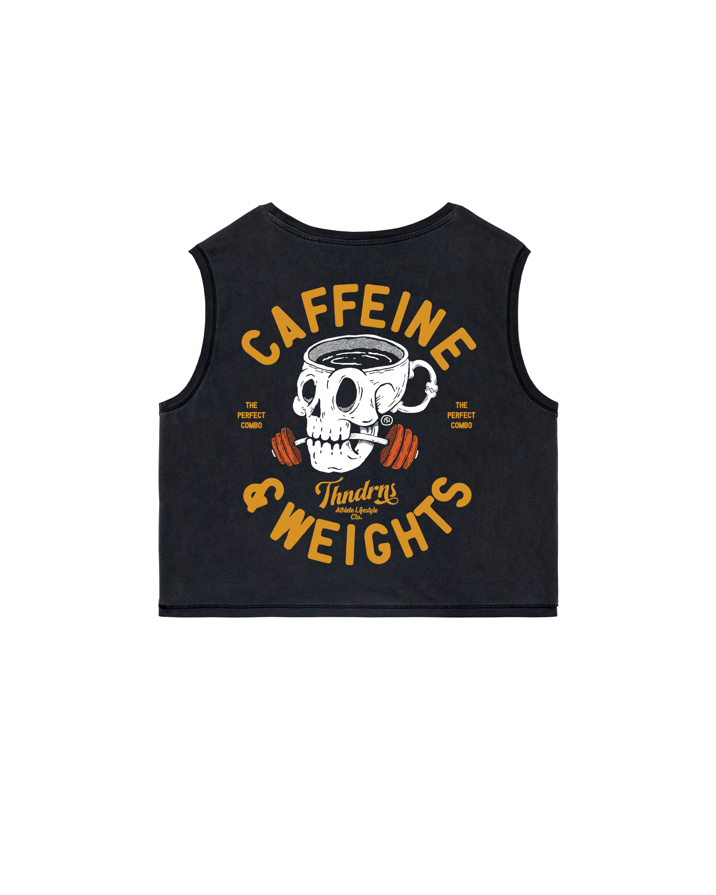 Caffeine & Weights Cropped Tank Top