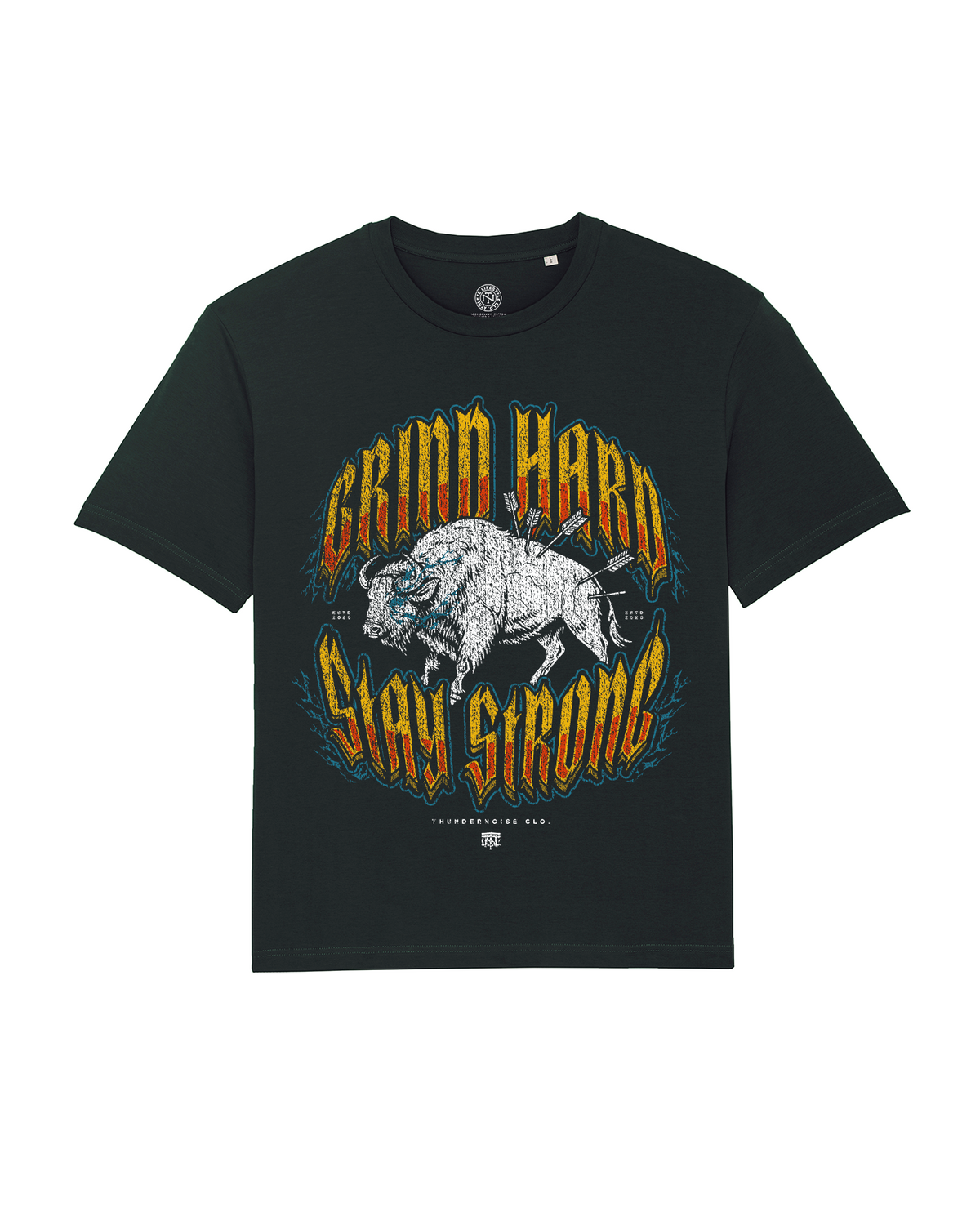 Grind Hard Stay Strong T-Shirt — View 1
