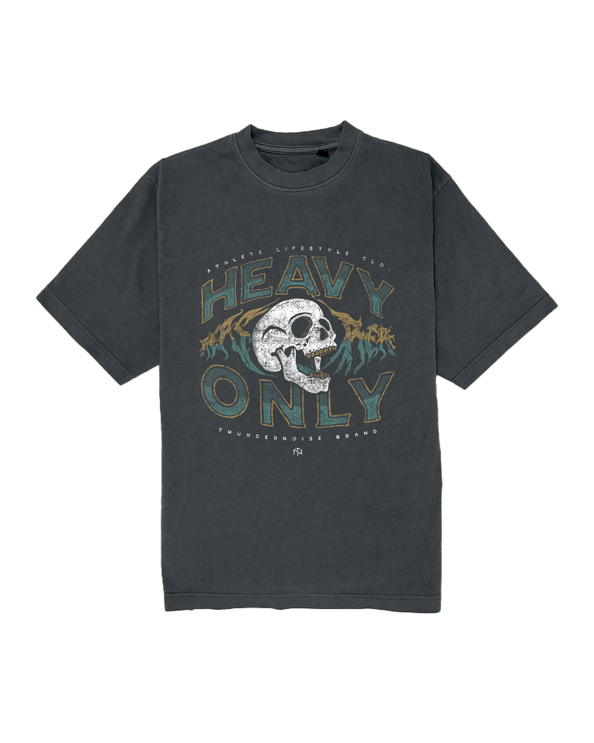 Heavy Reps Only - Oversize T-Shirt - Washed Dark Grey — View 1
