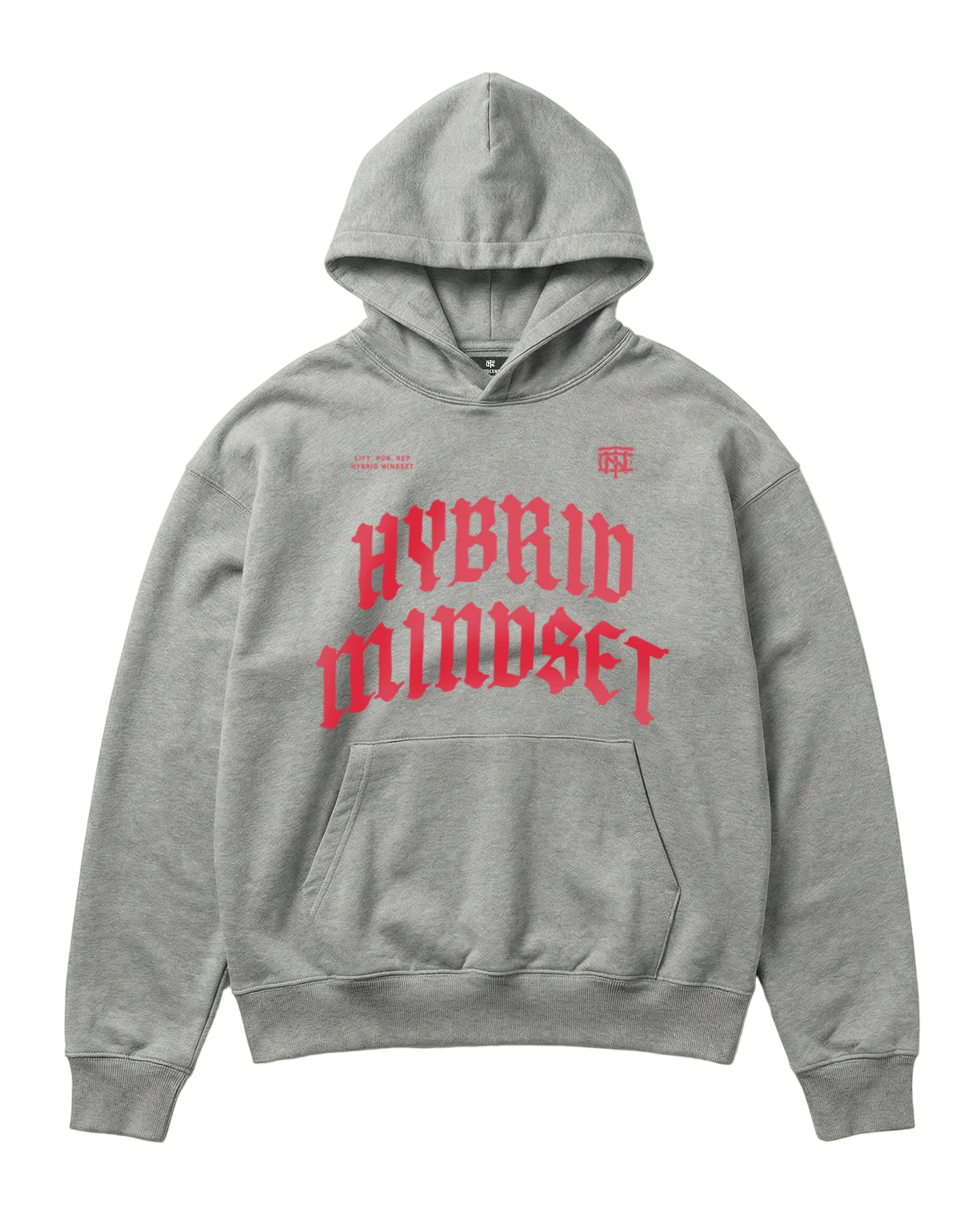 Hybrid Mindset Oversize Hoodie - Heather Grey