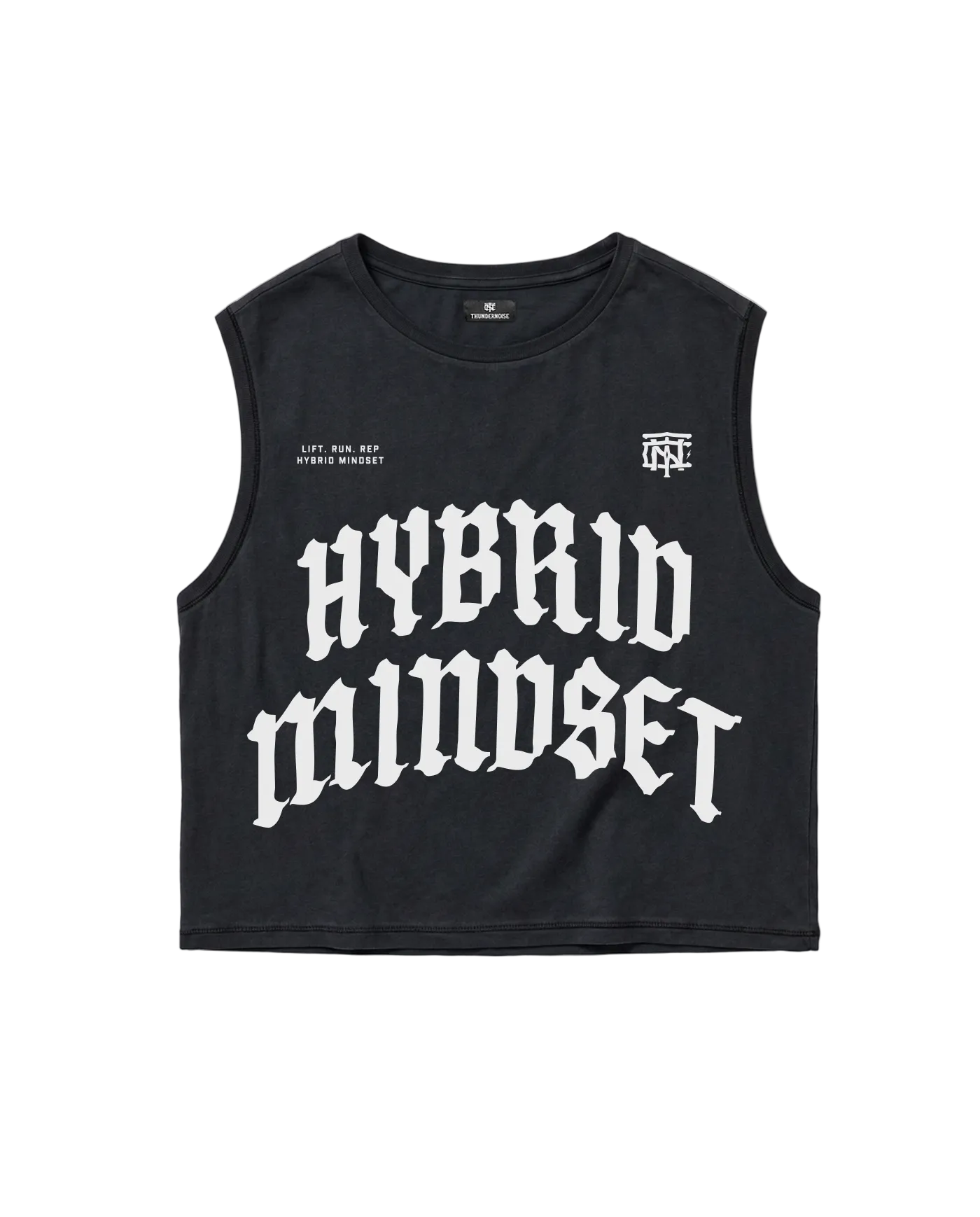 Hybrid Mindset Cropped Tank Top - Black