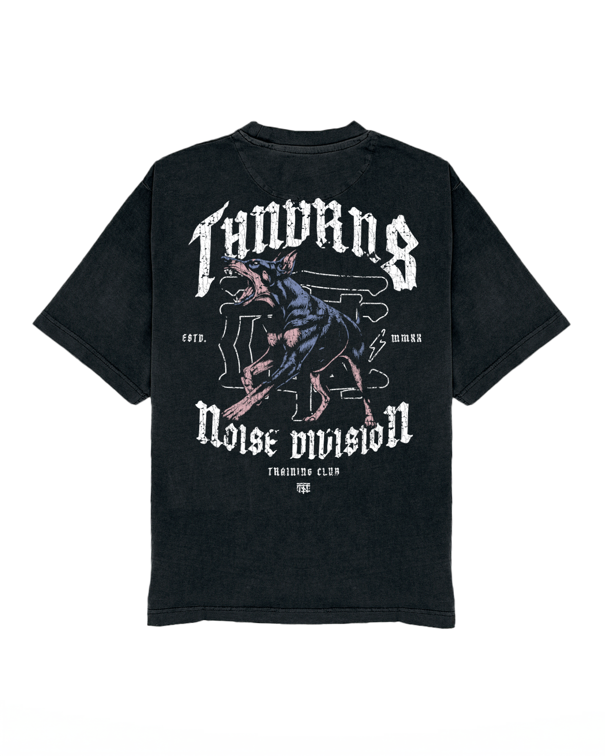 Noise Division Oversize T-shirt - Washed Black — View 1
