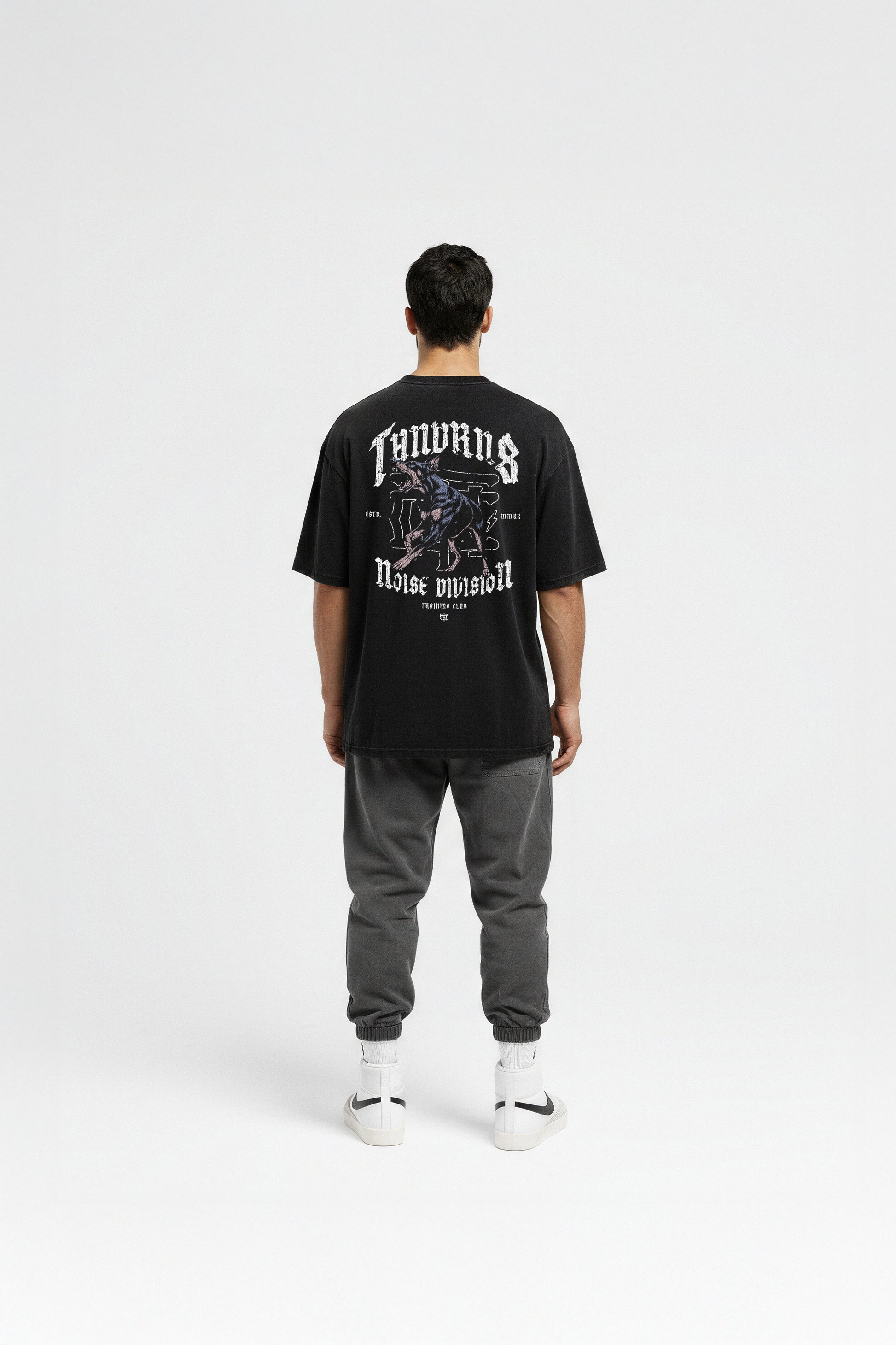 Noise Division Oversize T-shirt - Washed Black