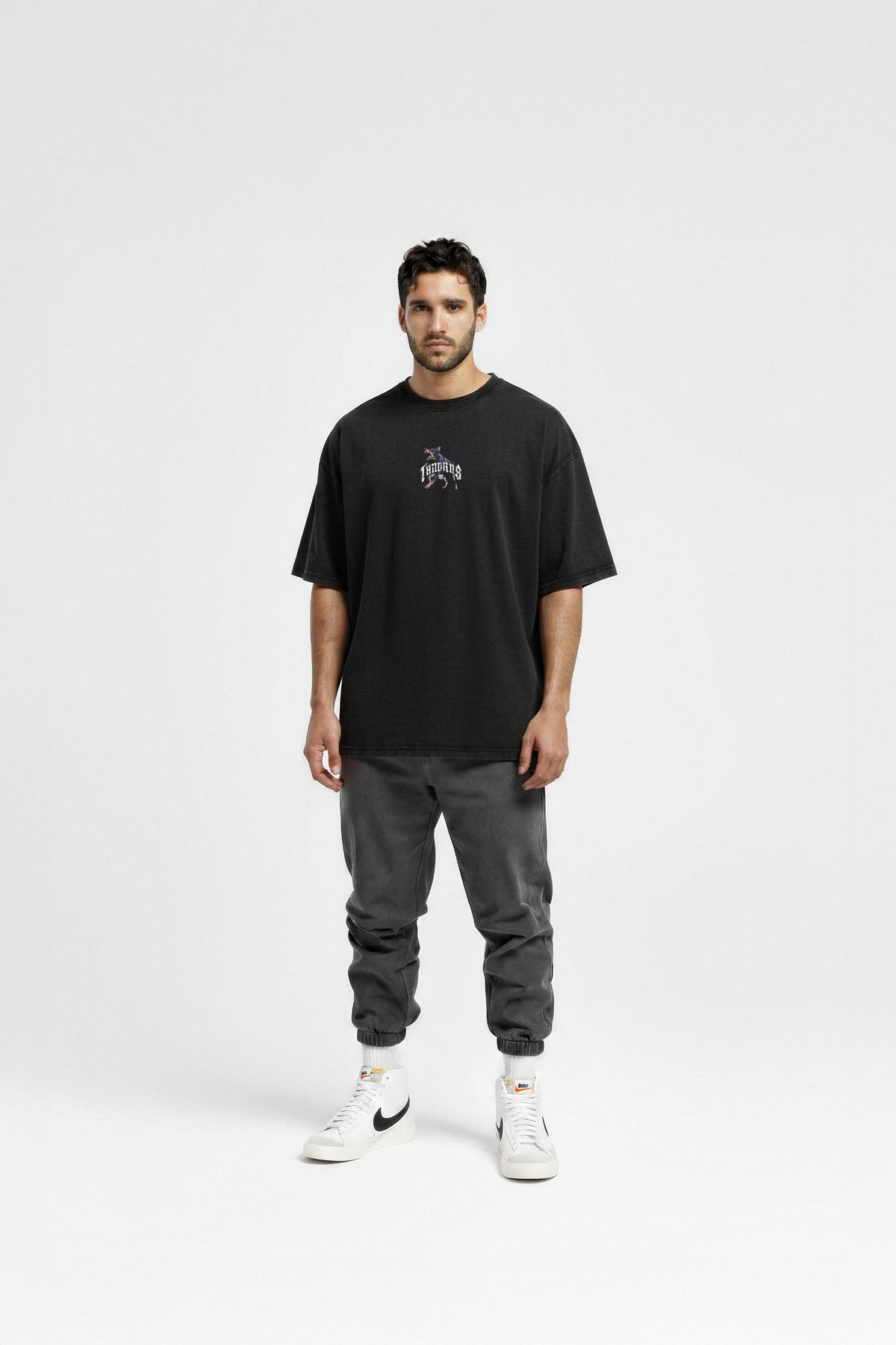 Noise Division Oversize T-shirt - Washed Black — View 4
